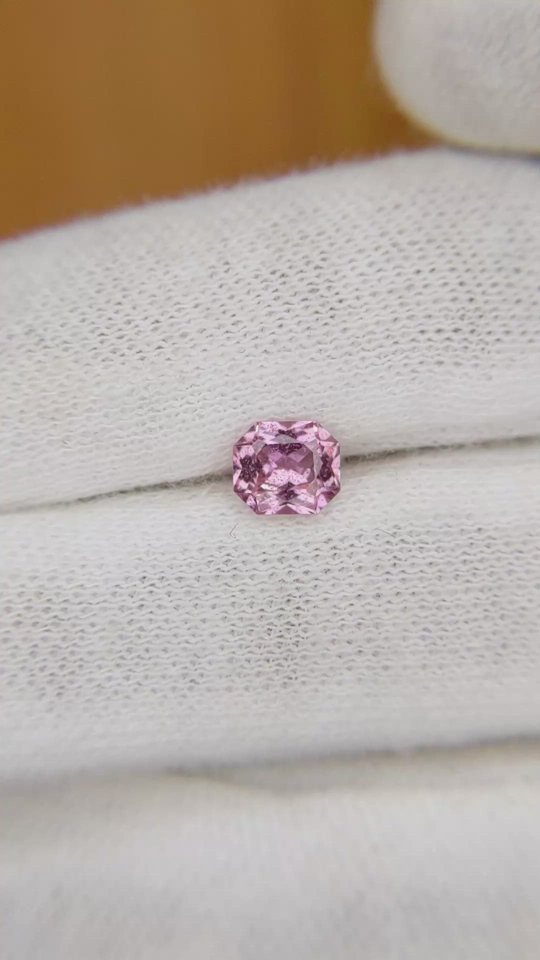 0.88 Ct. Reddish Pink Sapphire from Ceylon (Sri Lanka) Size Video
