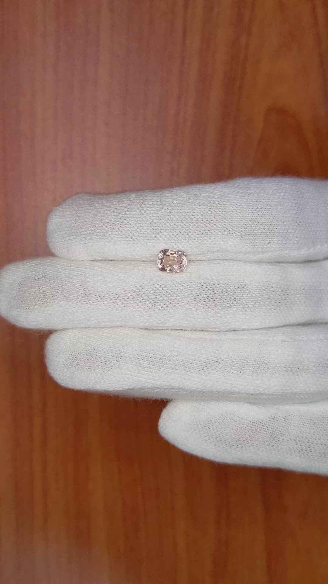 1.04 Ct. Peach Sapphire from Ceylon (Sri Lanka) Size Video