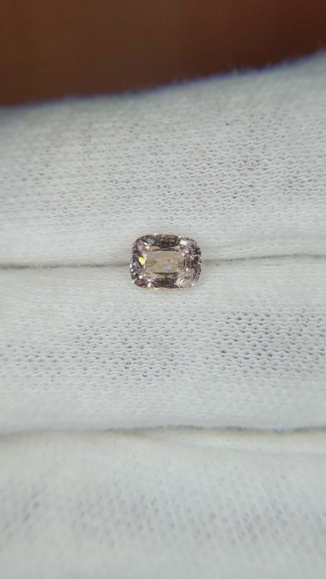 1.04 Ct. Peach Sapphire from Ceylon (Sri Lanka) Size Video