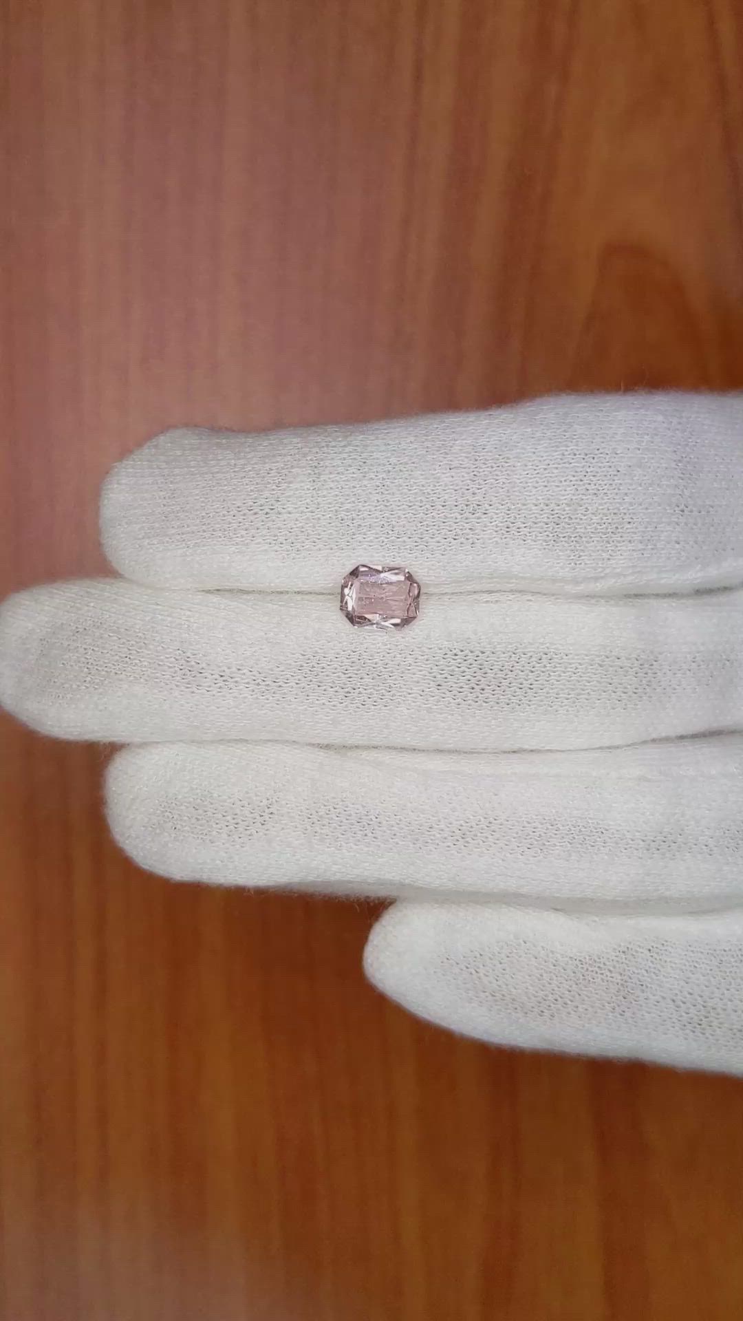 1.18 Ct. Peach Sapphire from Ceylon (Sri Lanka) Size Video