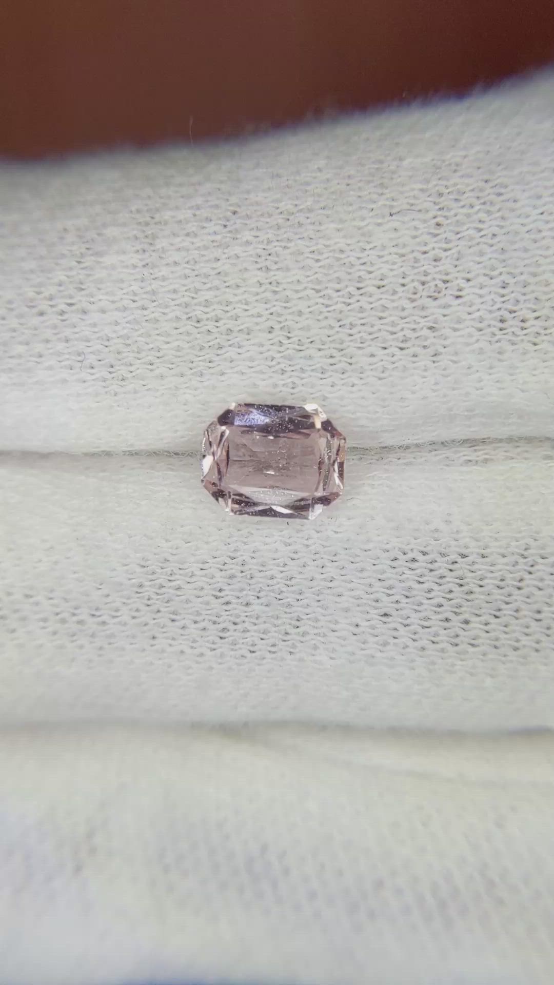 1.18 Ct. Peach Sapphire from Ceylon (Sri Lanka) Size Video