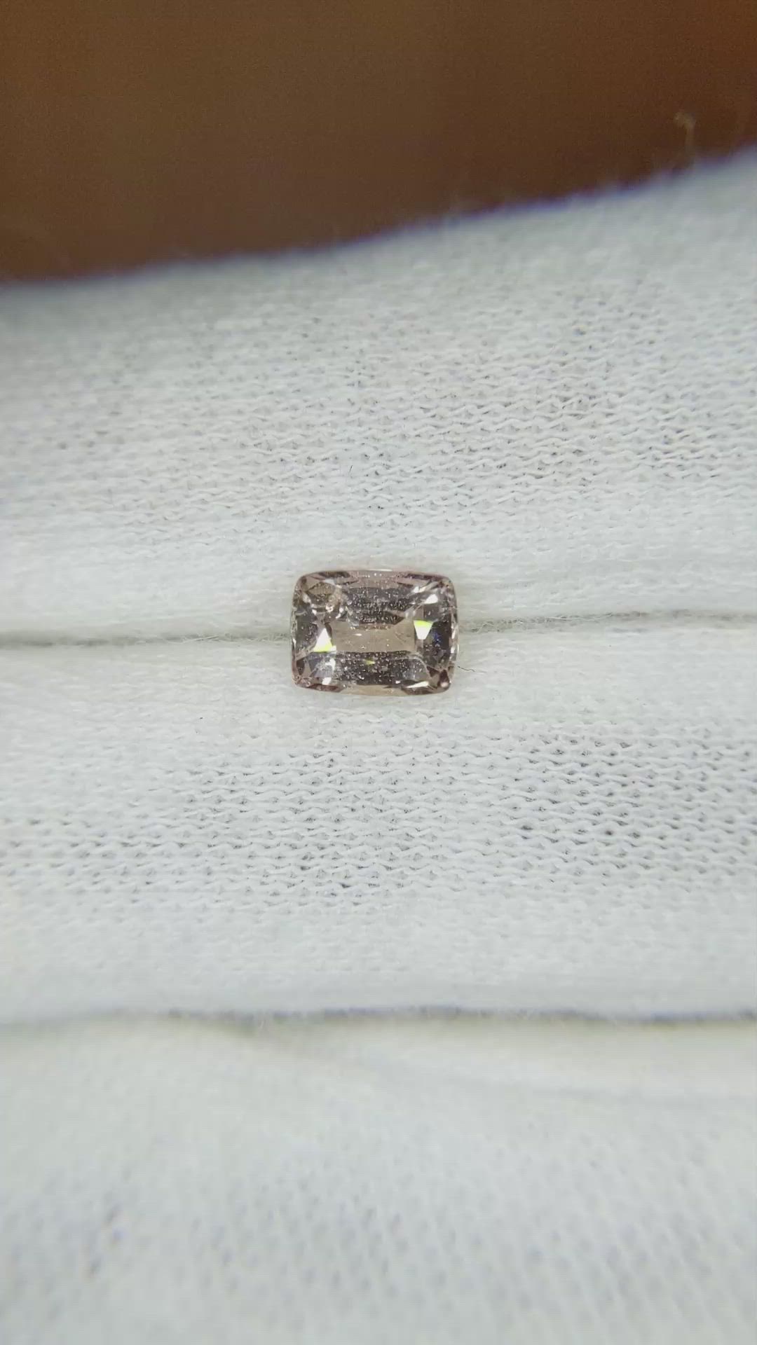 1.15 Ct. Peach Sapphire from Ceylon (Sri Lanka) Size Video