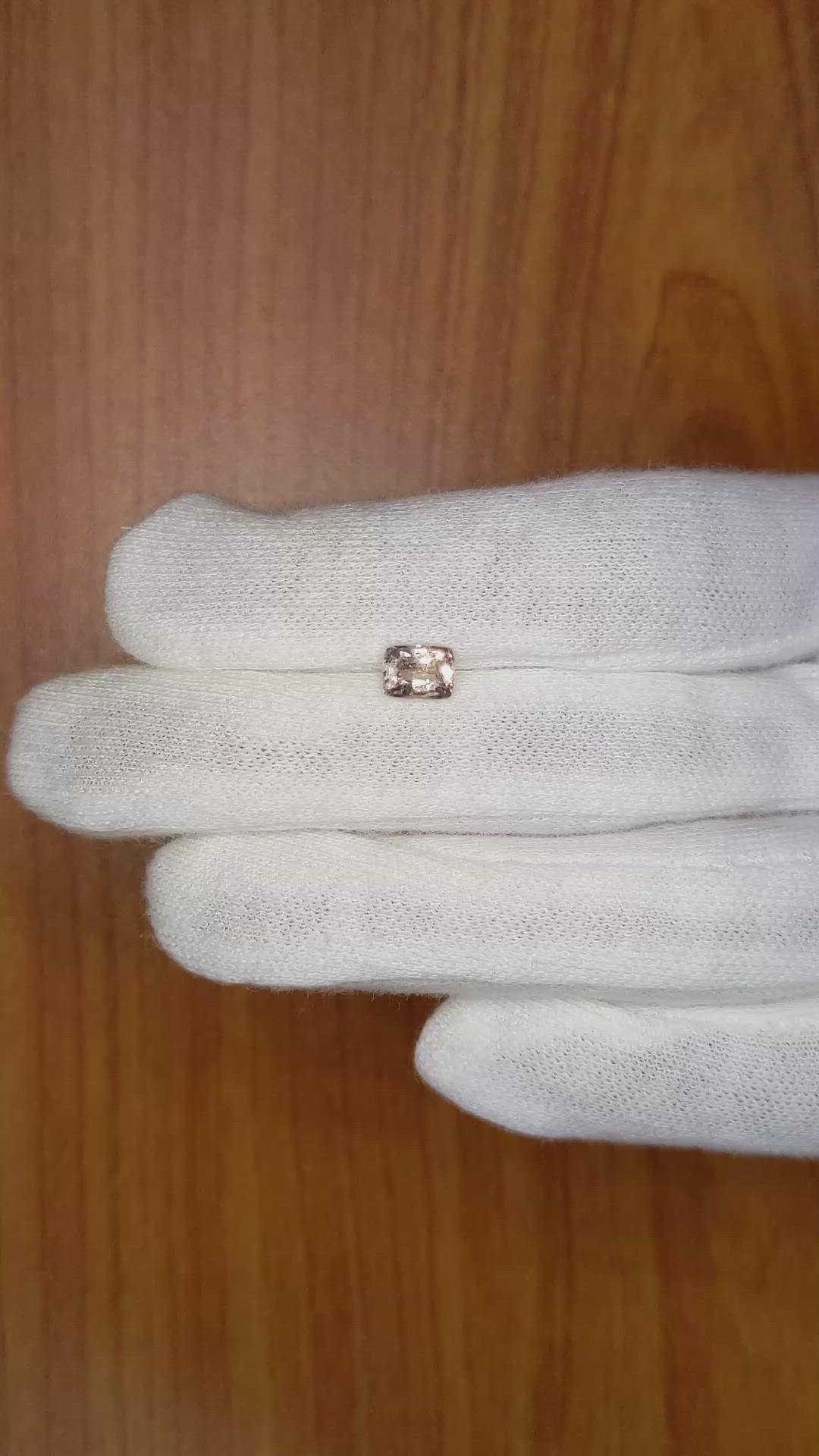 1.15 Ct. Peach Sapphire from Ceylon (Sri Lanka) Size Video