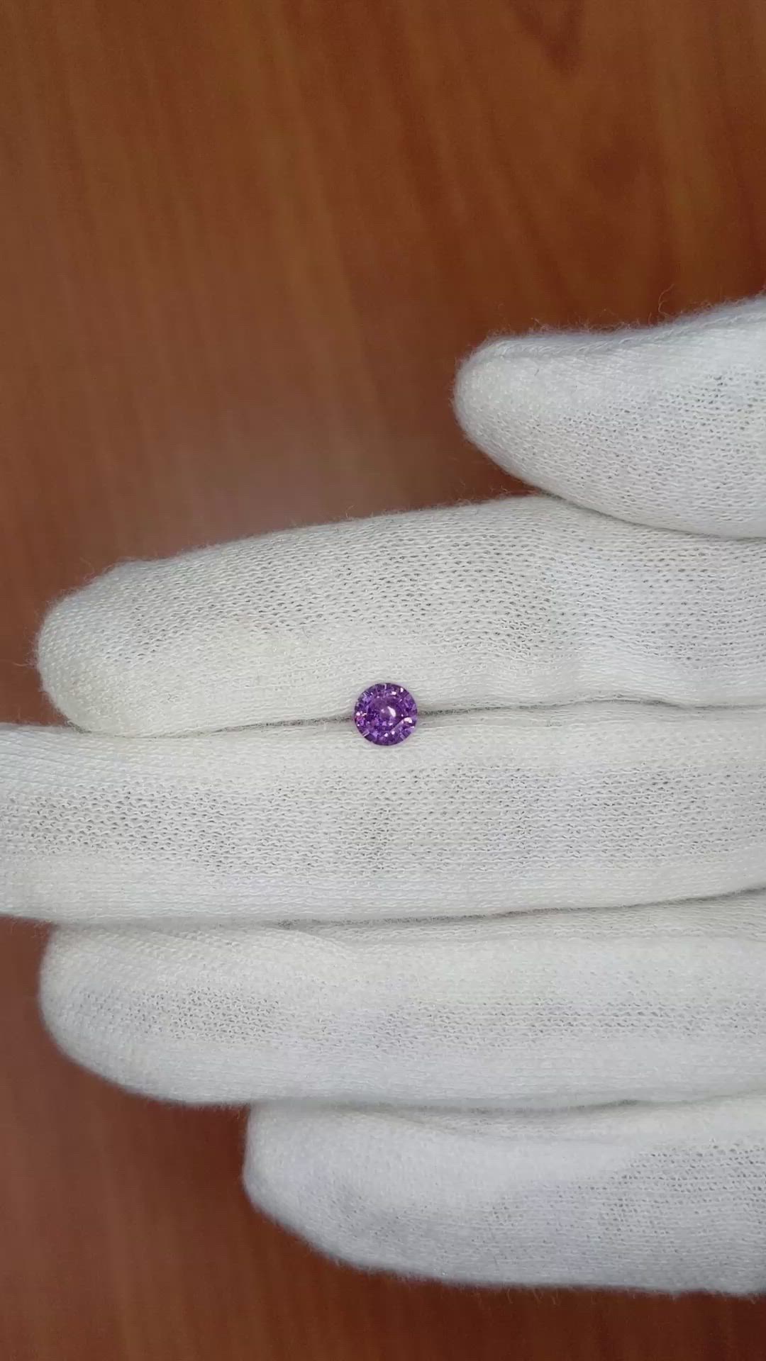0.55 Ct. Purple Sapphire from Ceylon (Sri Lanka) Size Video