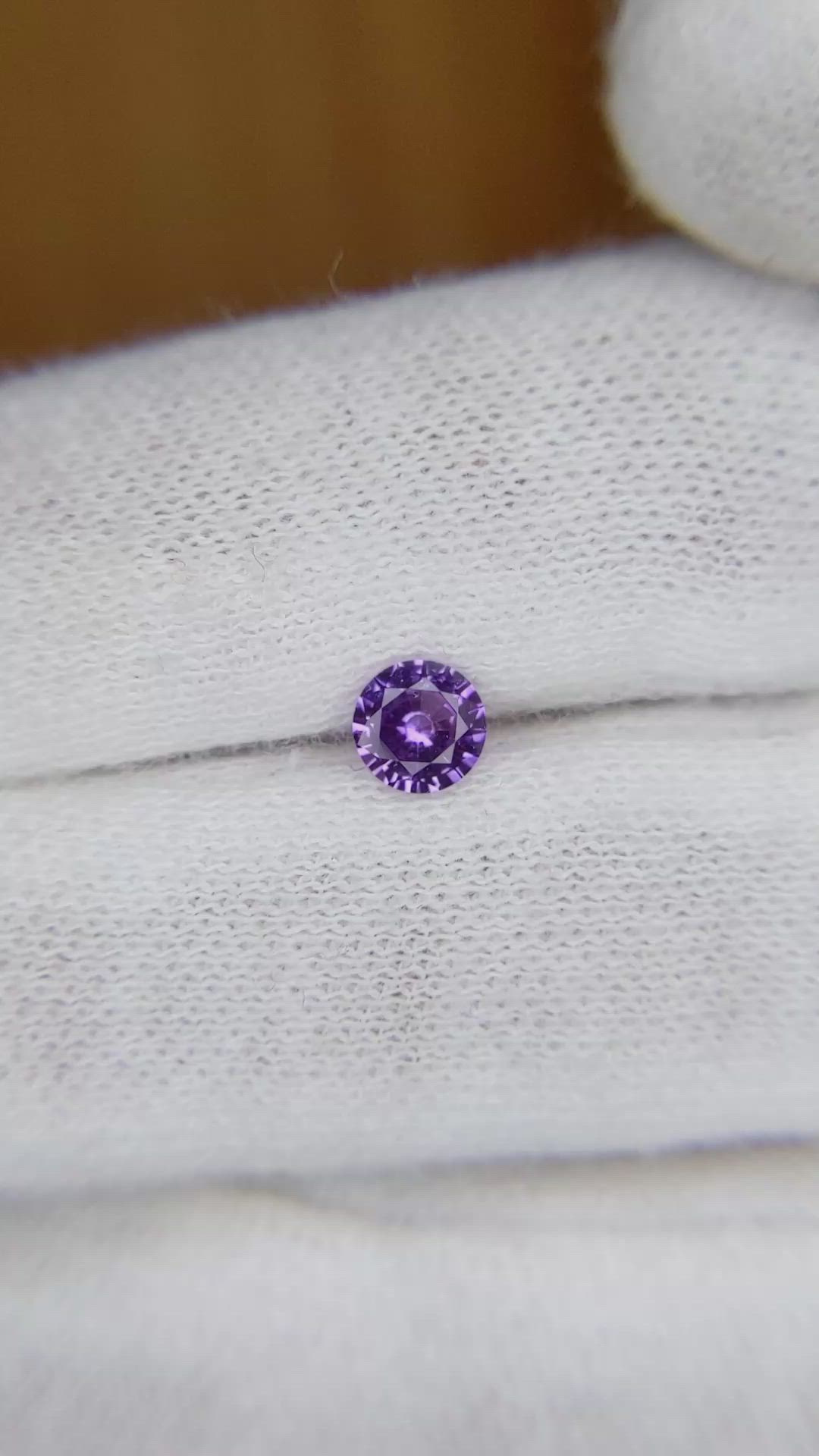 0.55 Ct. Purple Sapphire from Ceylon (Sri Lanka) Size Video