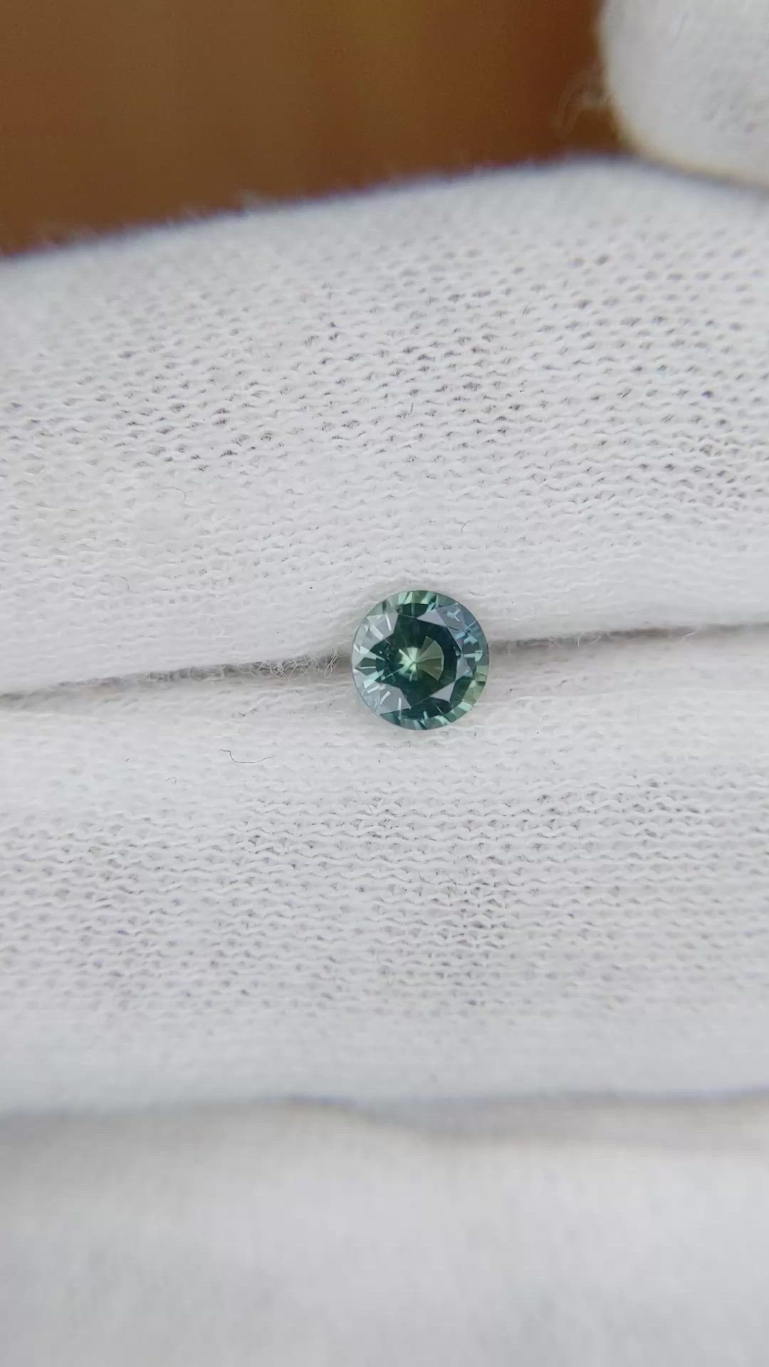 0.61 Ct. Bluish Green Sapphire from Ceylon (Sri Lanka) Size Video