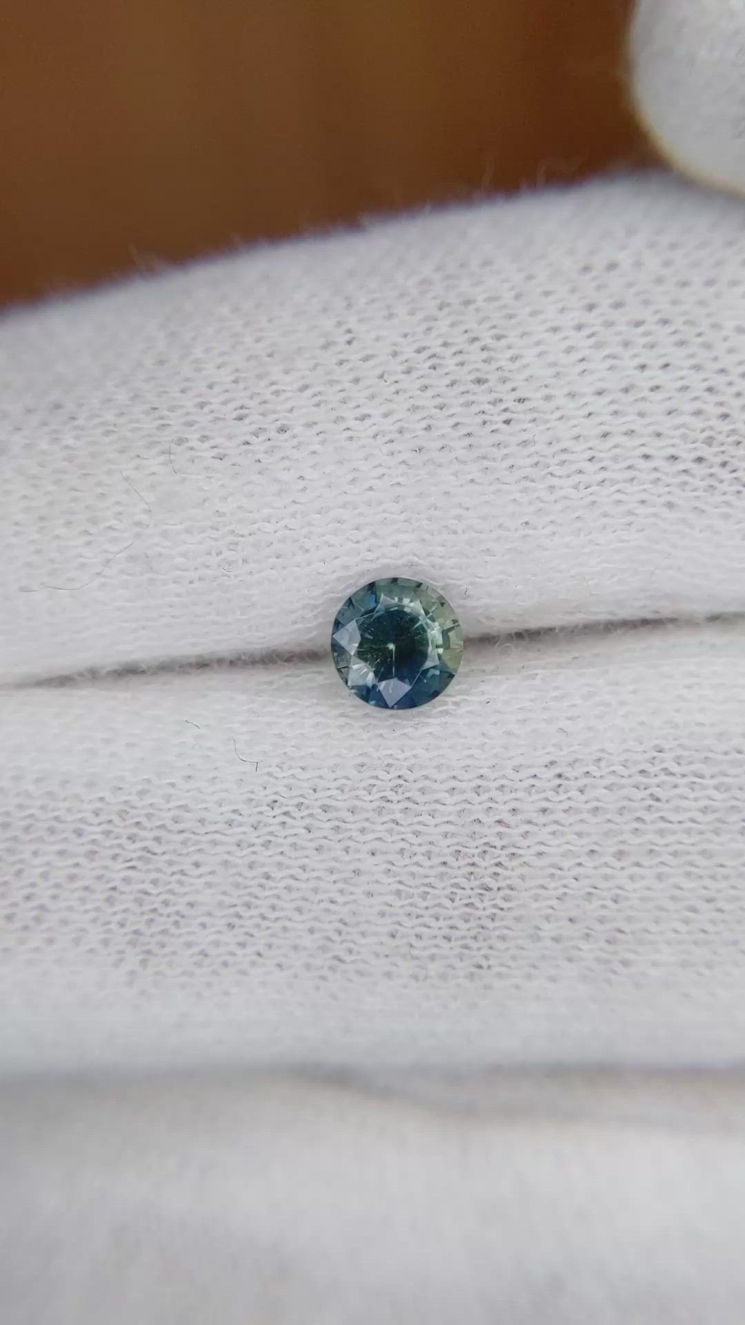 0.68 Ct. Bluish Green Sapphire from Ceylon (Sri Lanka) Size Video