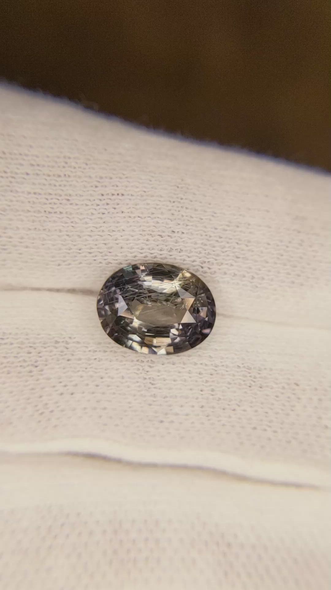 3.77 Ct. Color Change Sapphire from Ceylon (Sri Lanka) Size Video
