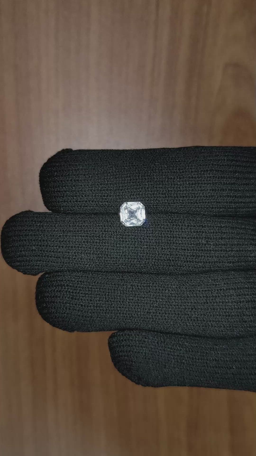 1.16 Ct. White Sapphire from Ceylon (Sri Lanka) Size Video