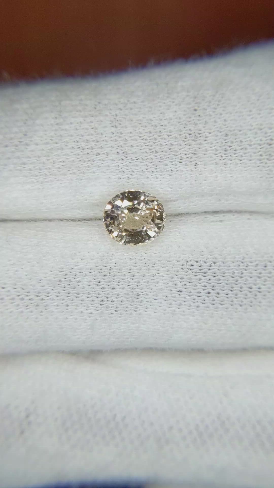 1.40 Ct. Peach Sapphire from Ceylon (Sri Lanka) Size Video