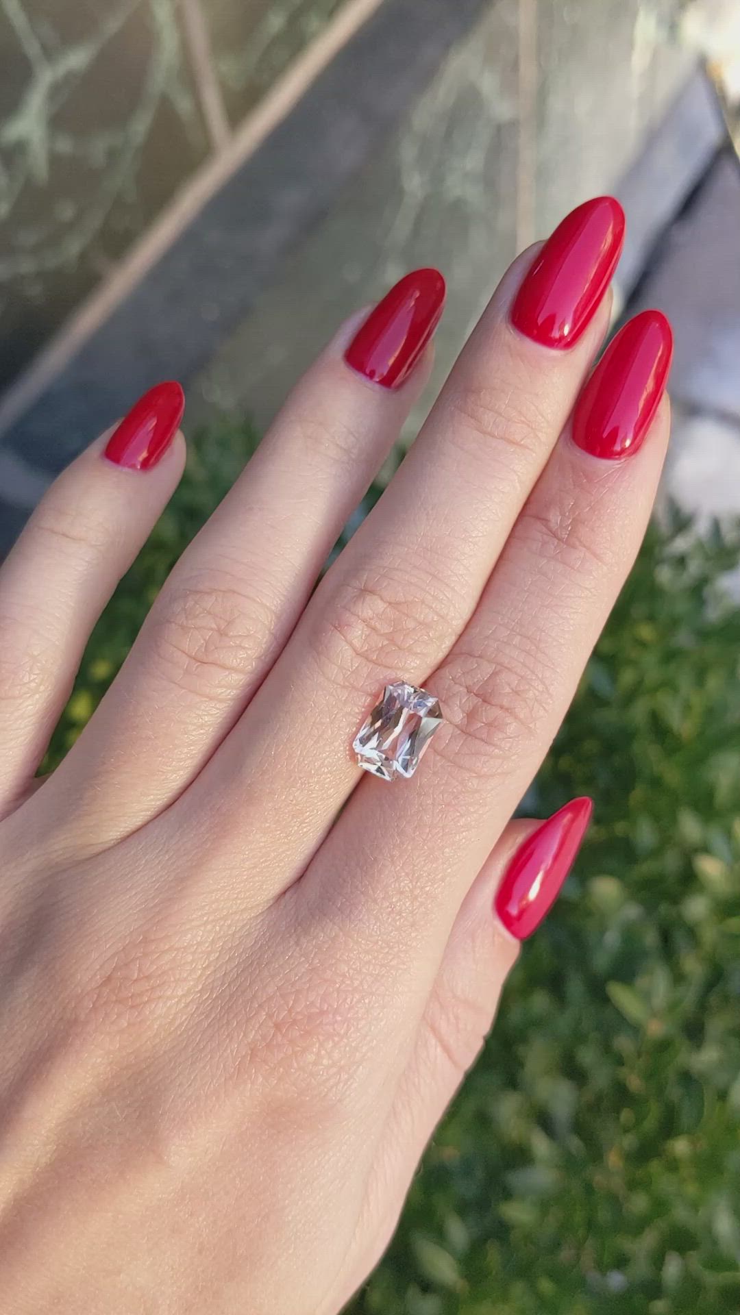 3.60 Ct. Peach Sapphire from Ceylon (Sri Lanka) Size Video