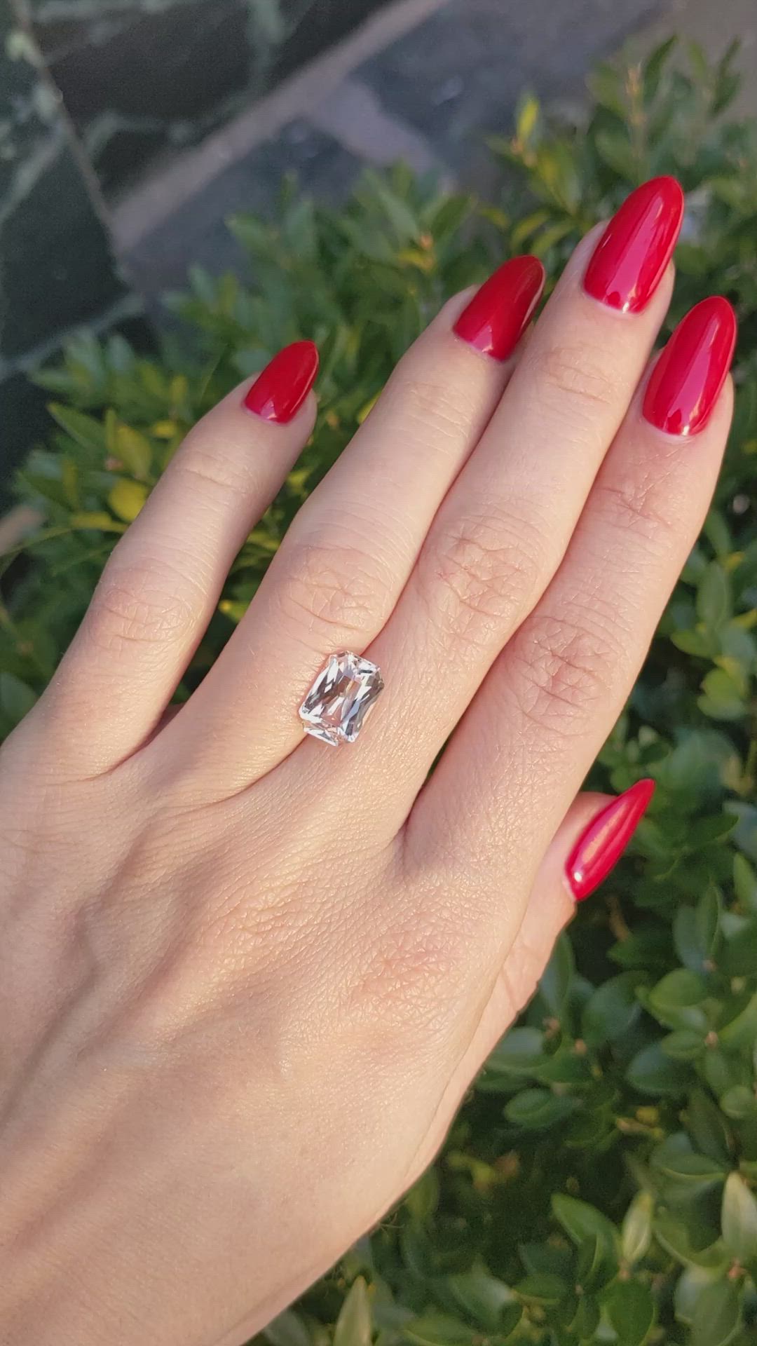 3.60 Ct. Peach Sapphire from Ceylon (Sri Lanka) Size Video