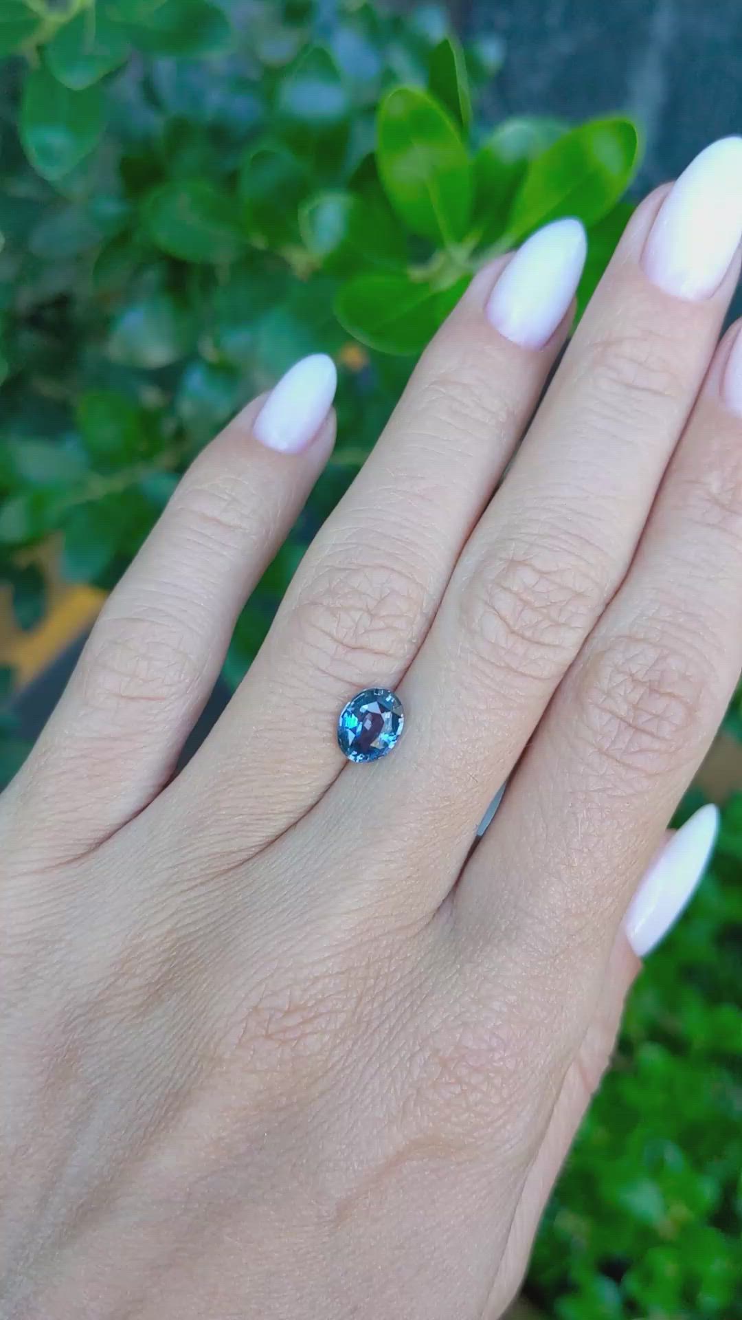 1.52 Ct. Greenish Blue Sapphire from Ceylon (Sri Lanka) Size Video