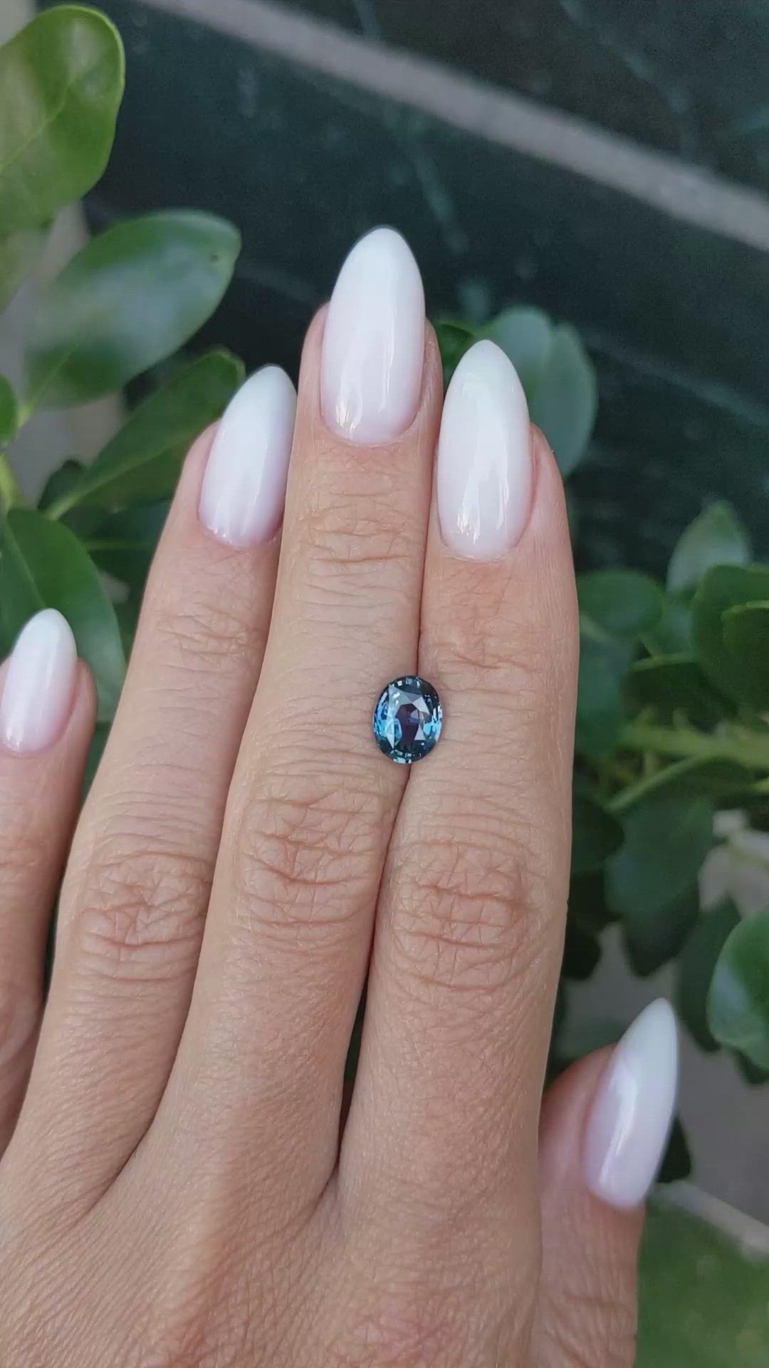 1.52 Ct. Greenish Blue Sapphire from Ceylon (Sri Lanka) Size Video