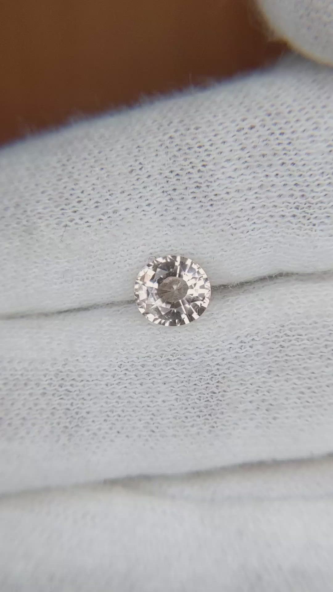1.17 Ct. Peach Sapphire from Ceylon (Sri Lanka) Size Video