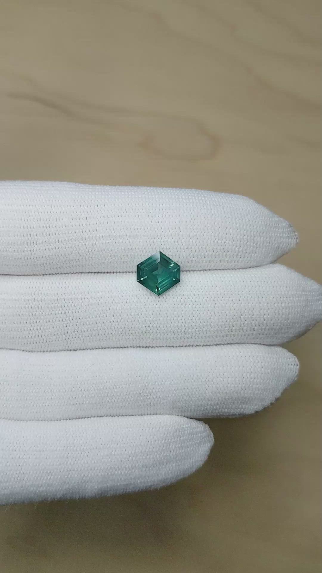 2.42 Ct. Greenish Blue Sapphire from Ceylon (Sri Lanka) Size Video