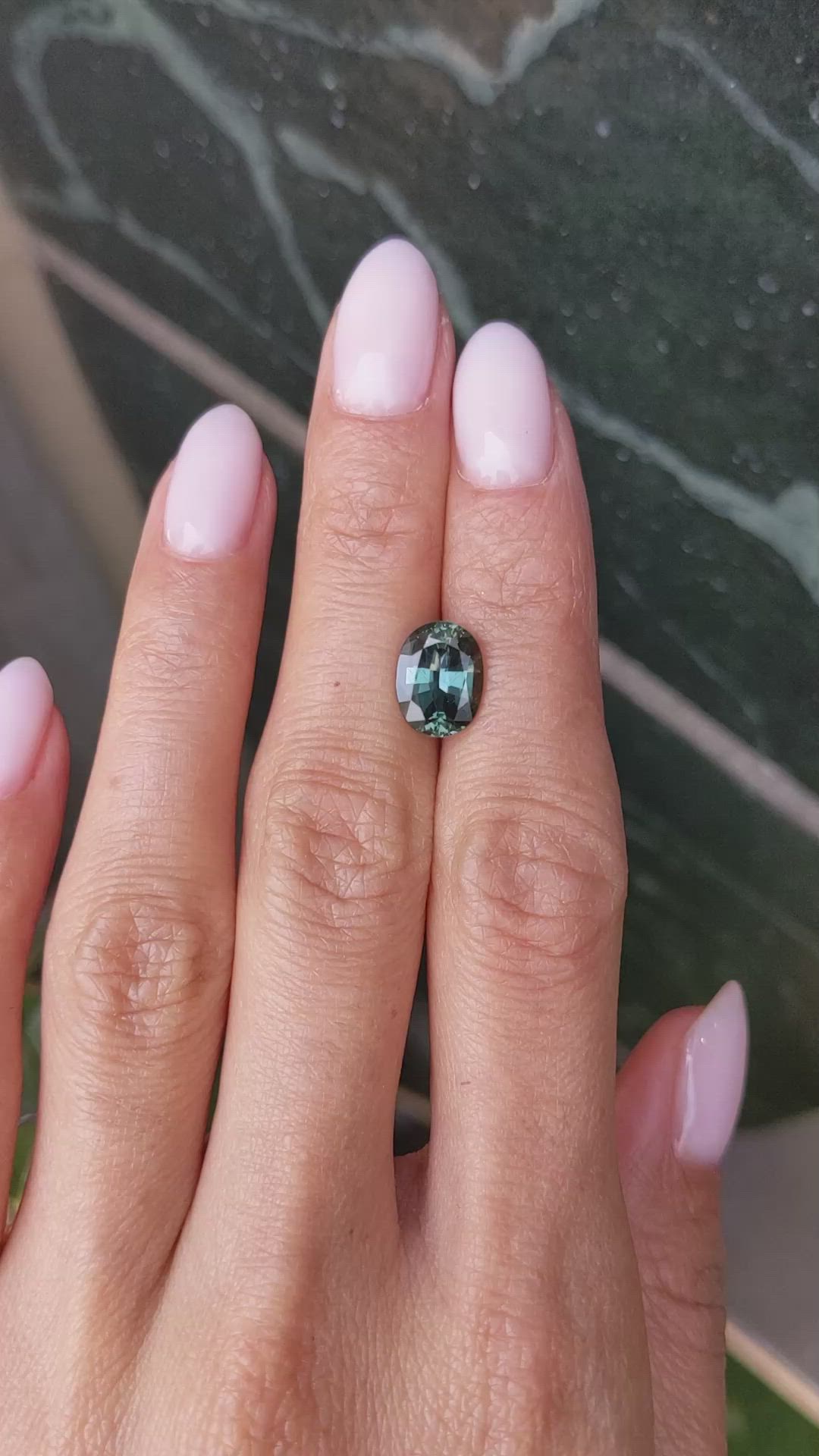 3.22 Ct. Green Sapphire from Ceylon (Sri Lanka) Size Video