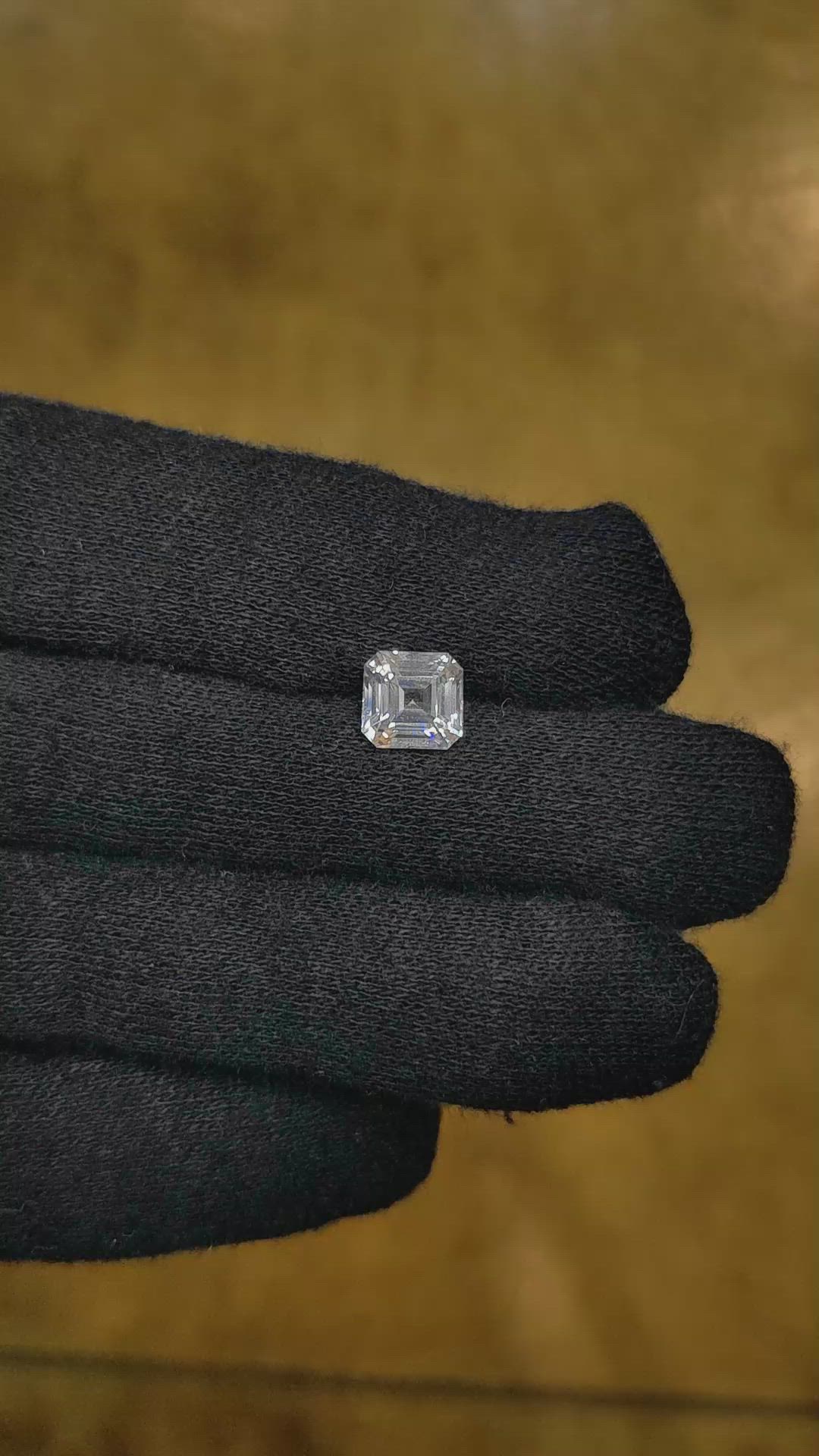 2.07 Ct. White Sapphire from Ceylon (Sri Lanka) Size Video