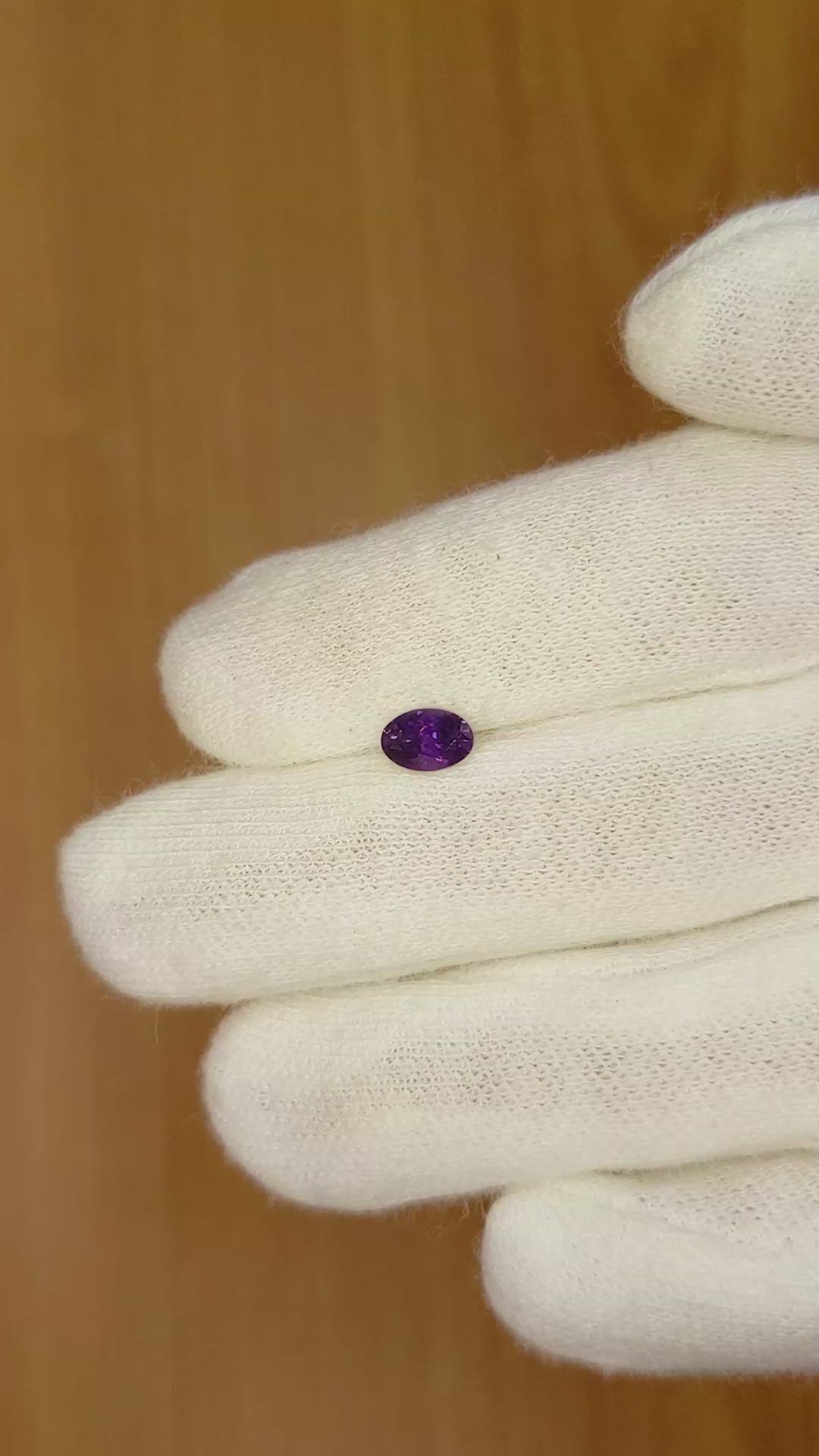 0.63 Ct. Color Change Sapphire from Ceylon (Sri Lanka) Size Video