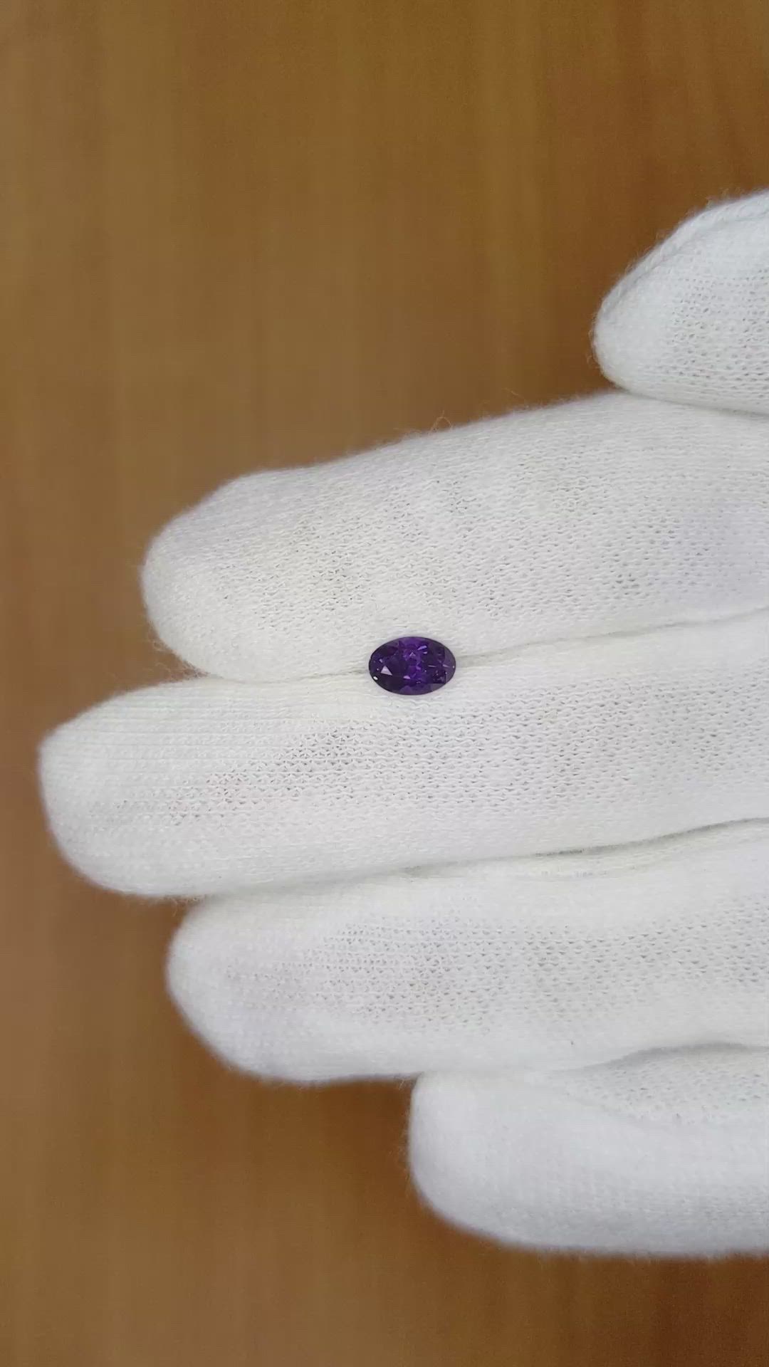 0.63 Ct. Color Change Sapphire from Ceylon (Sri Lanka) Size Video
