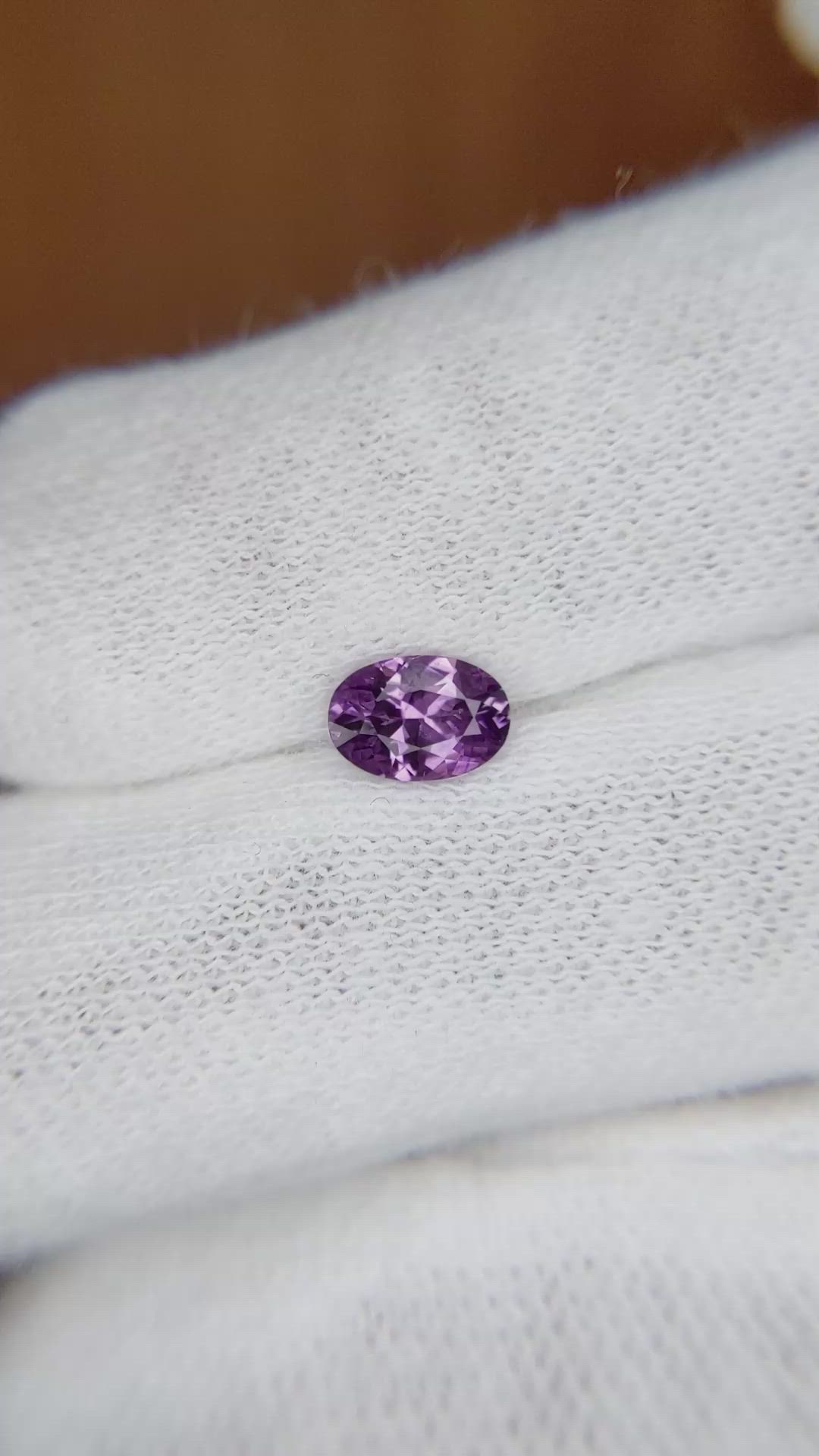 0.65 Ct. Purple Sapphire from Ceylon (Sri Lanka) Size Video