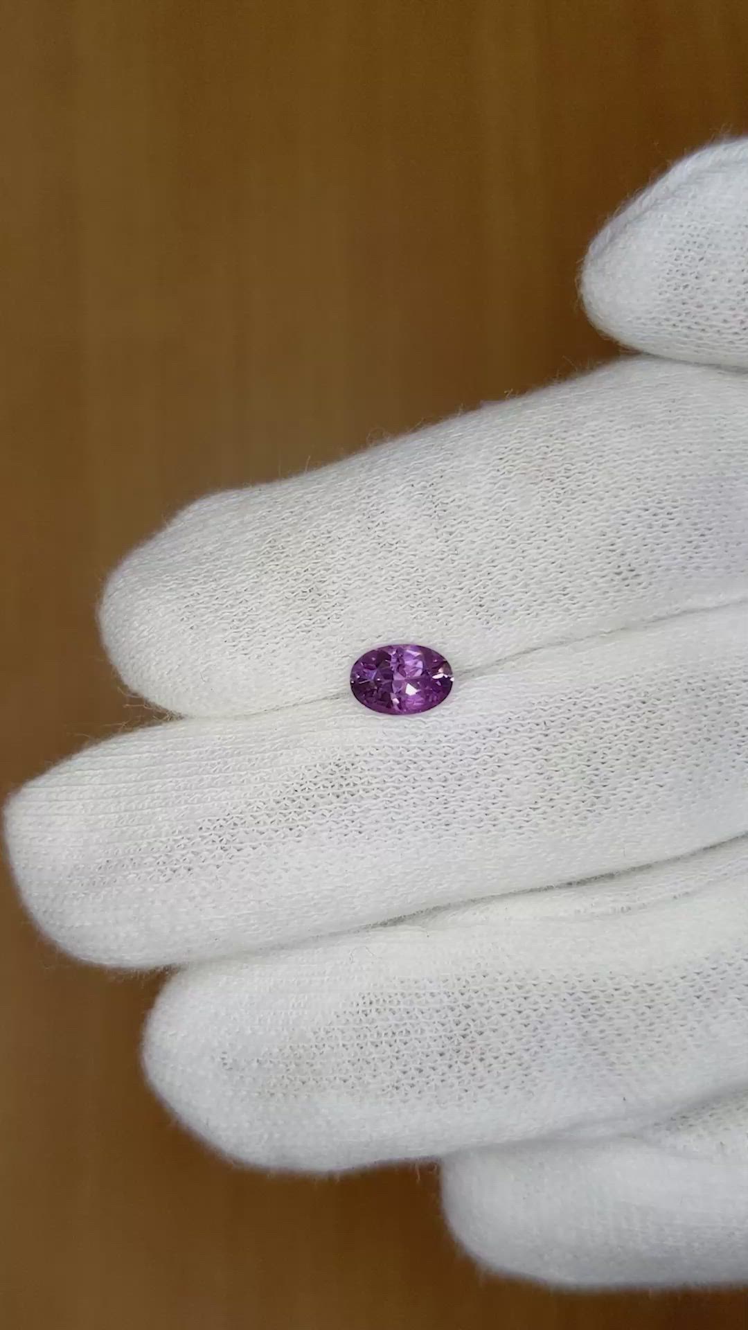 0.65 Ct. Purple Sapphire from Ceylon (Sri Lanka) Size Video