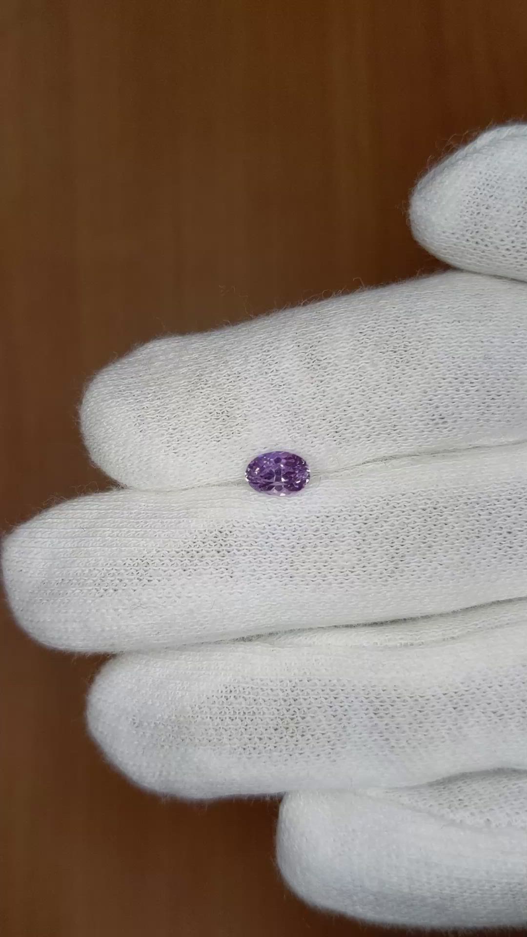 0.66 Ct. Purple Sapphire from Ceylon (Sri Lanka) Size Video
