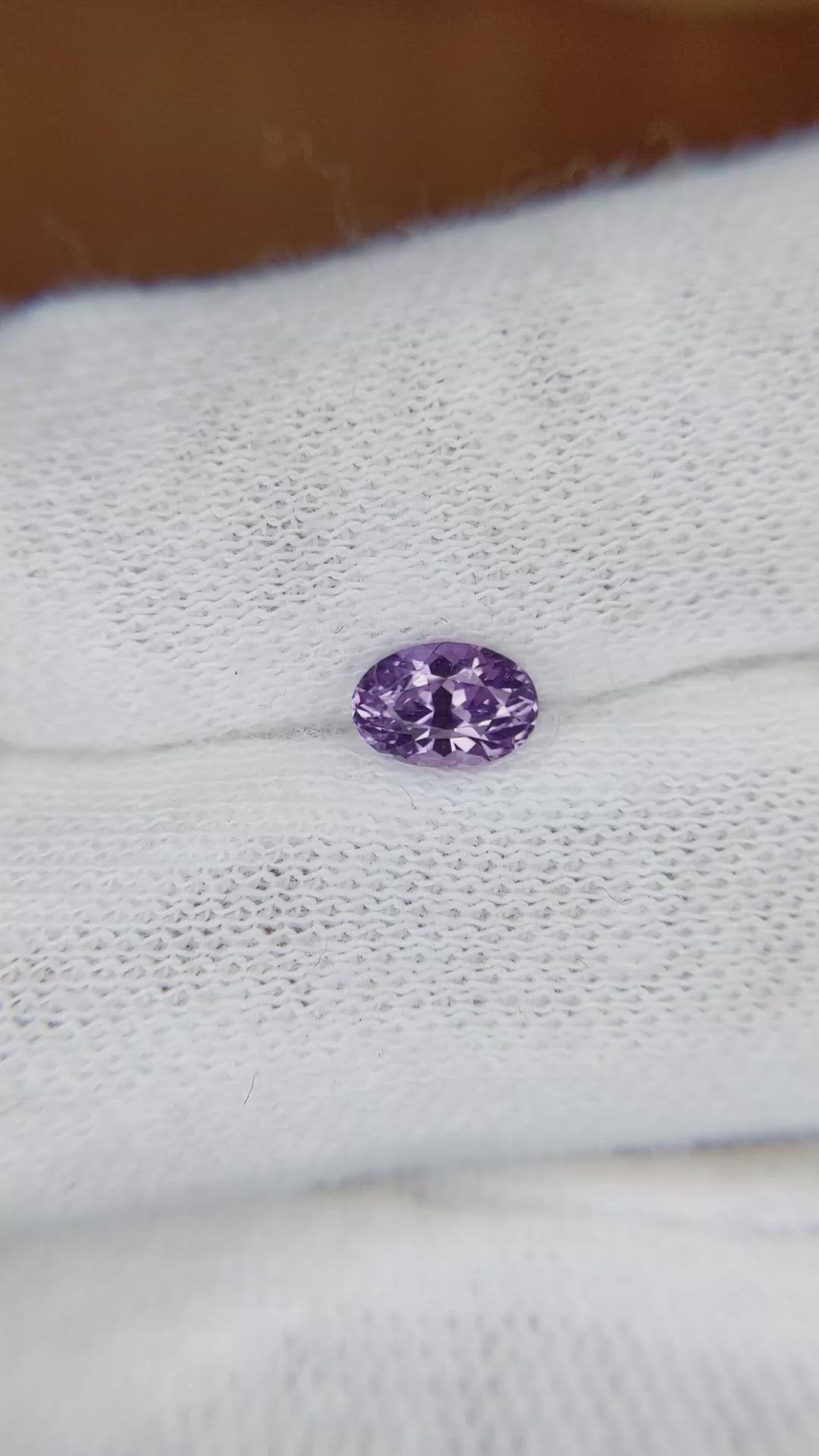 0.66 Ct. Purple Sapphire from Ceylon (Sri Lanka) Size Video
