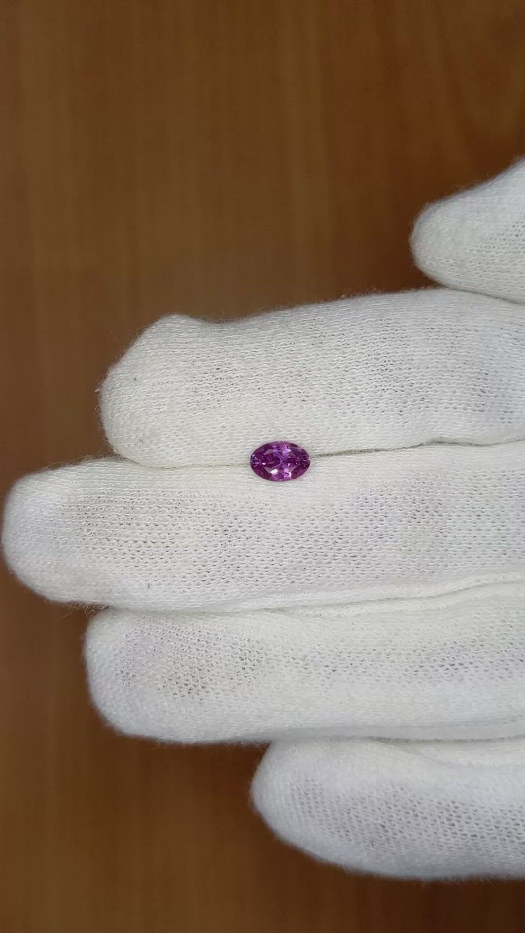 0.53 Ct. Pinkish Purple Sapphire from Ceylon (Sri Lanka) Size Video