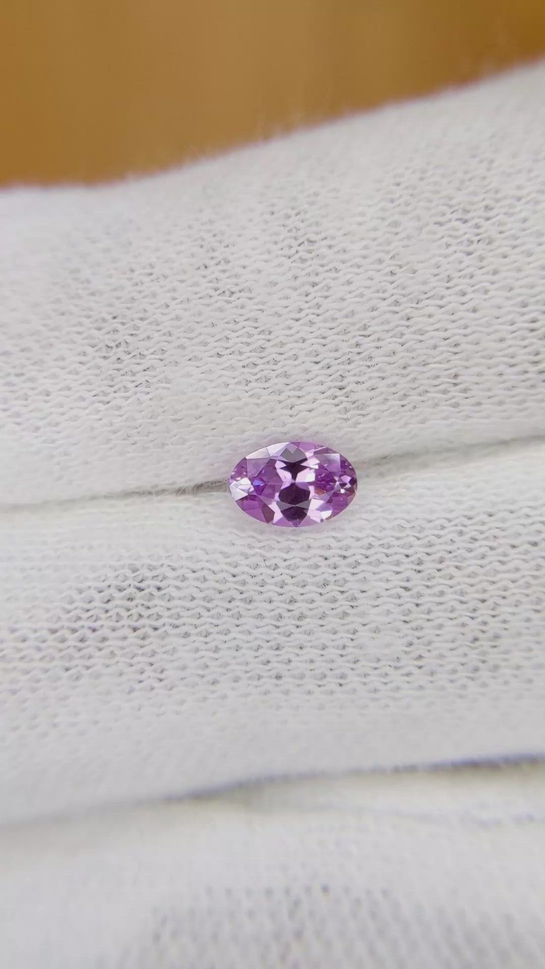 0.52 Ct. Pinkish Purple Sapphire from Ceylon (Sri Lanka) Size Video