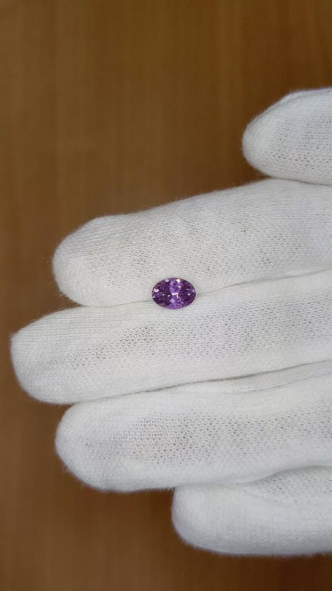 0.86 Ct. Purple Sapphire from Ceylon (Sri Lanka) Size Video