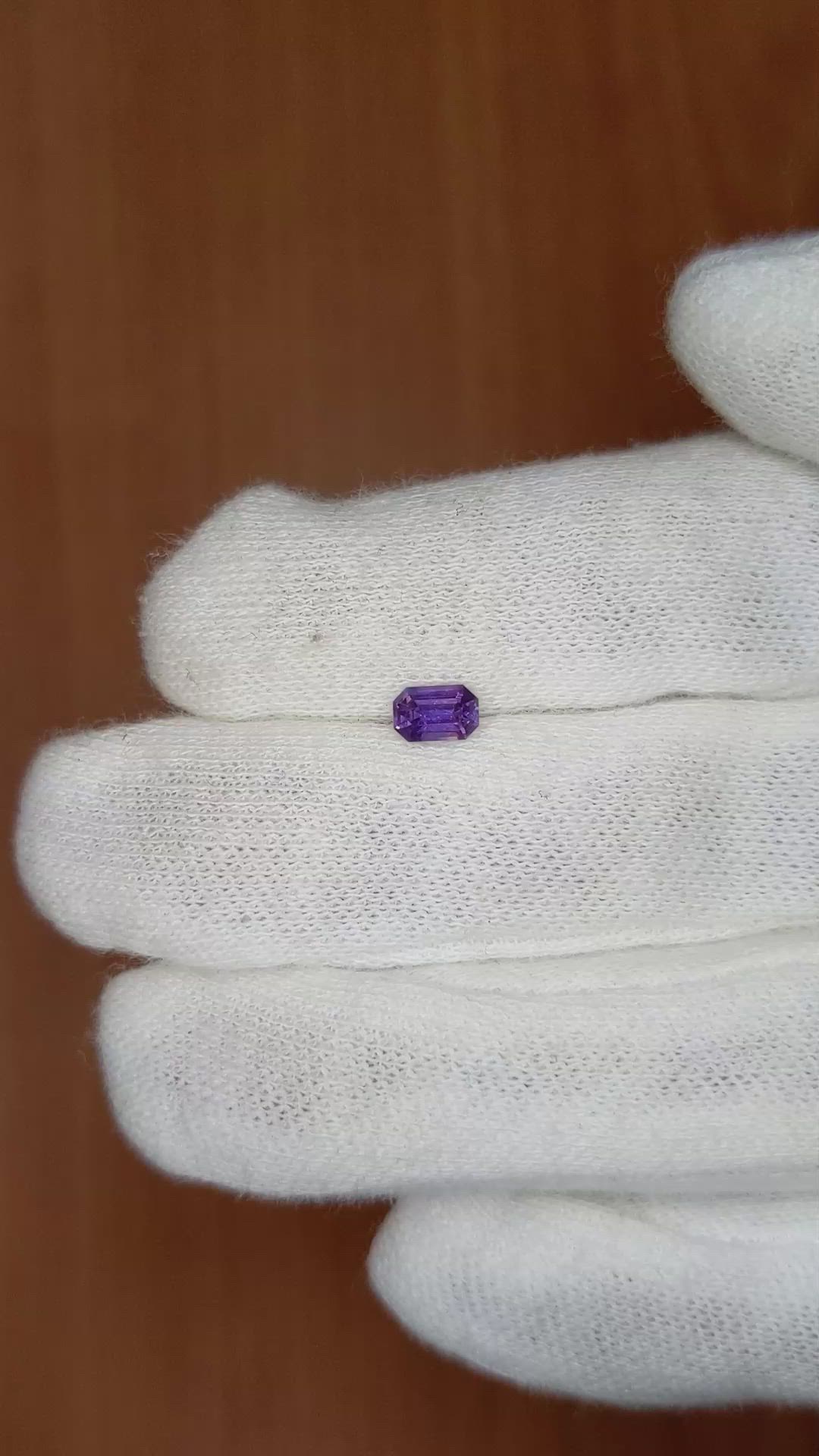 0.47 Ct. Purple Sapphire from Ceylon (Sri Lanka) Size Video