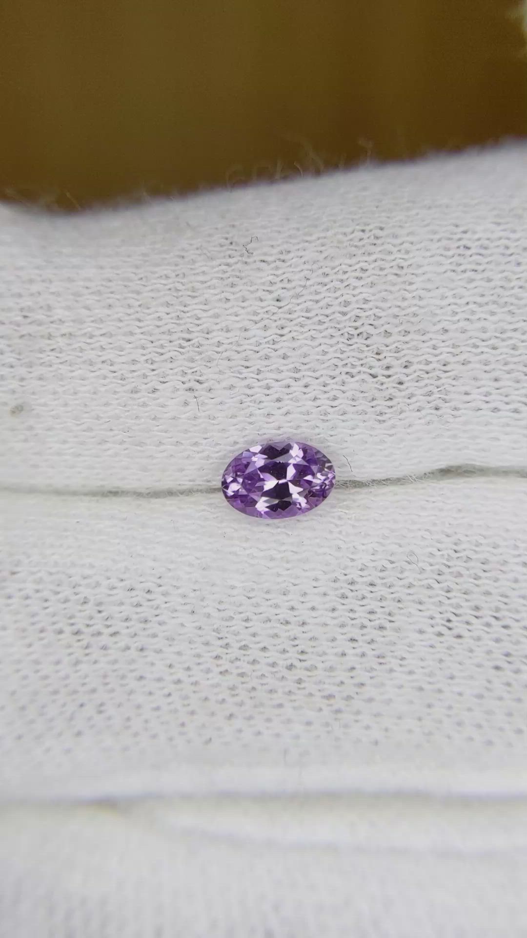 0.54 Ct. Purple Sapphire from Ceylon (Sri Lanka) Size Video
