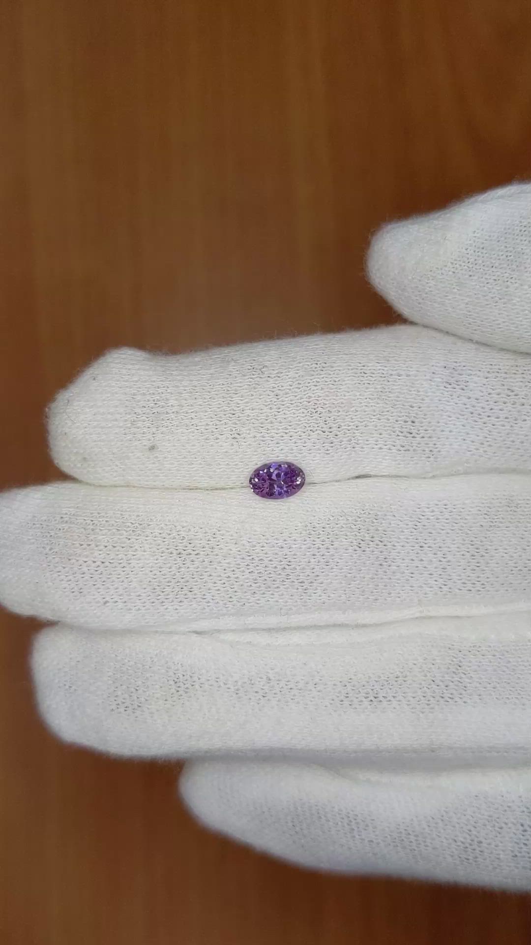 0.54 Ct. Purple Sapphire from Ceylon (Sri Lanka) Size Video