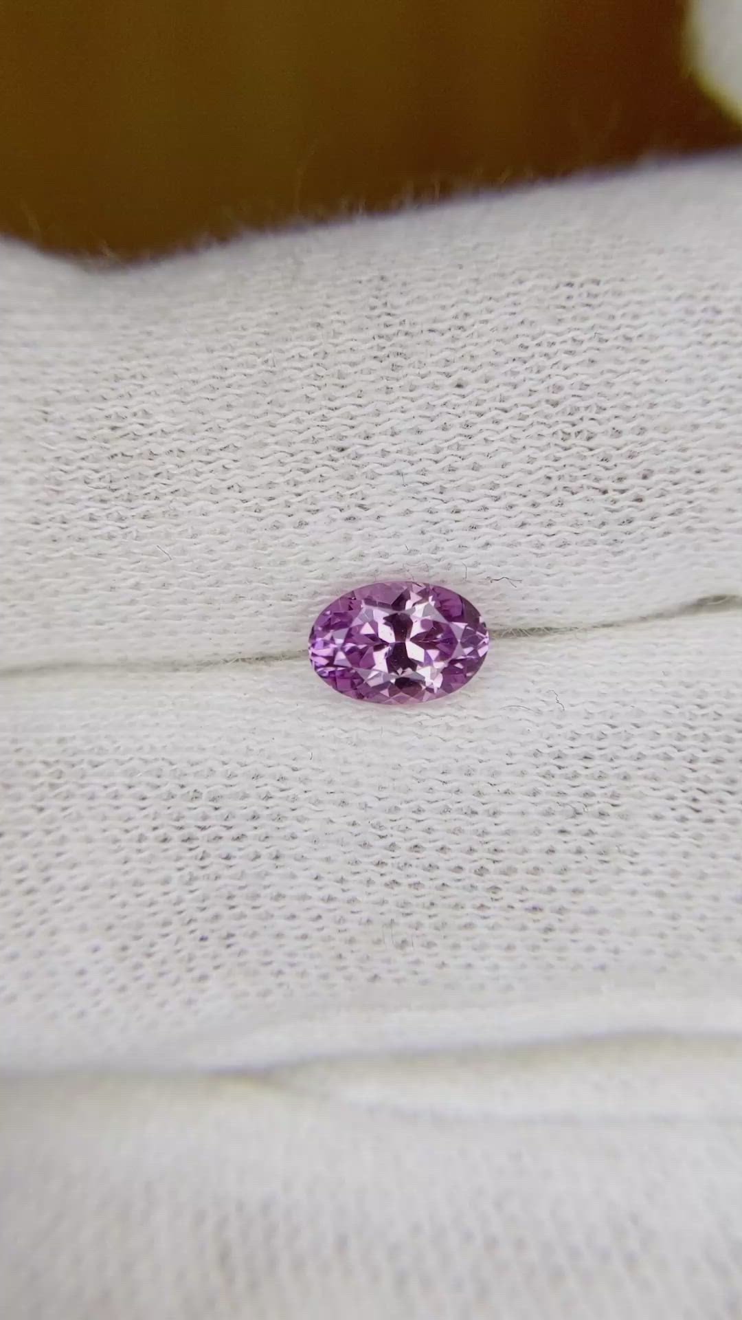 0.90 Ct. Purple Sapphire from Ceylon (Sri Lanka) Size Video