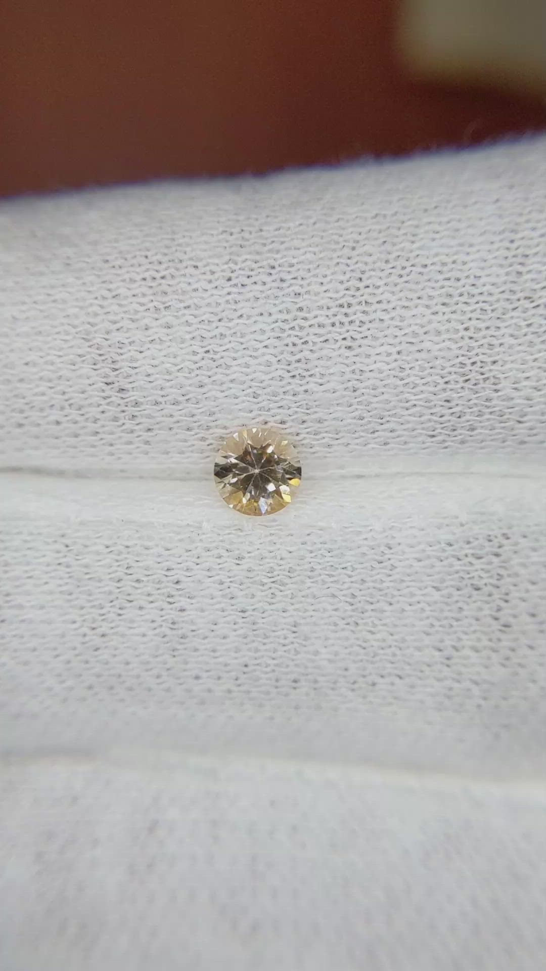 0.44 Ct. Peach Sapphire from Ceylon (Sri Lanka) Size Video