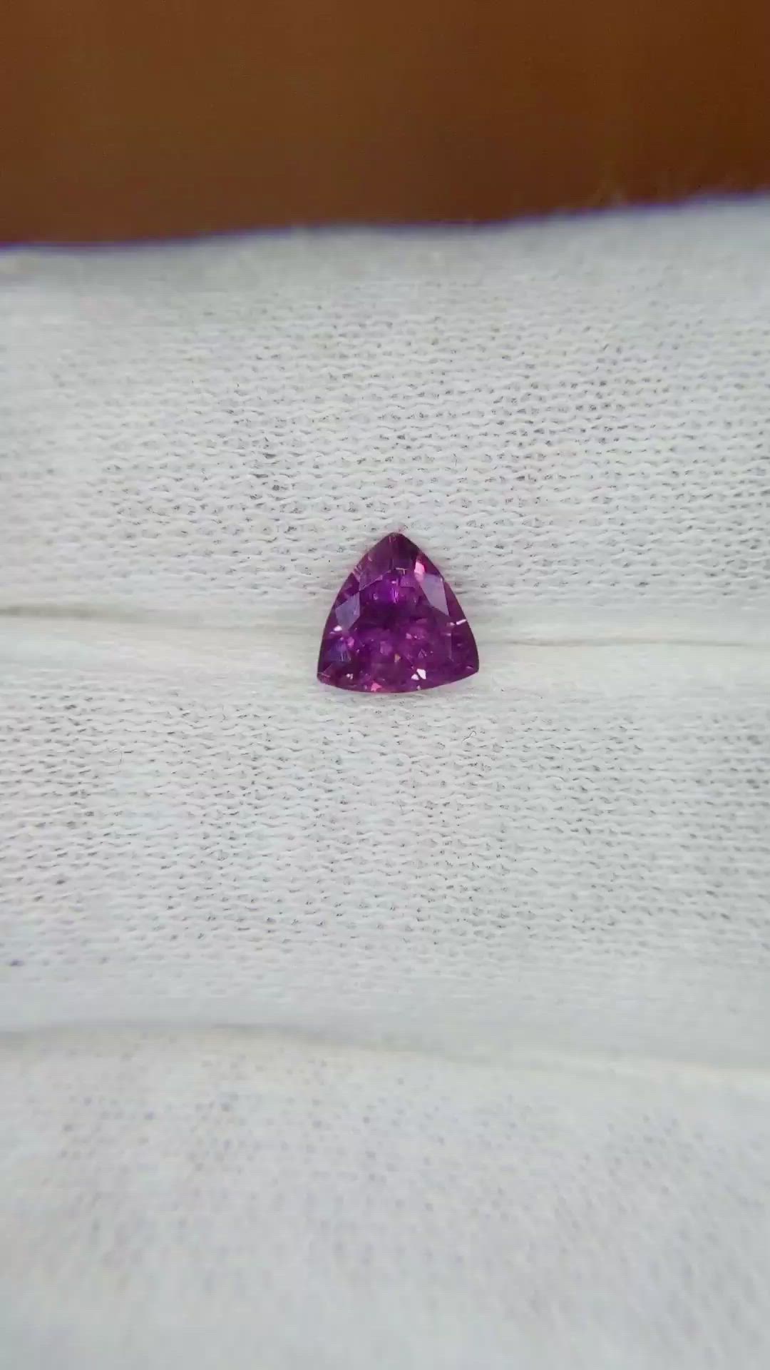 0.65 Ct. Purple Sapphire from Ceylon (Sri Lanka) Size Video
