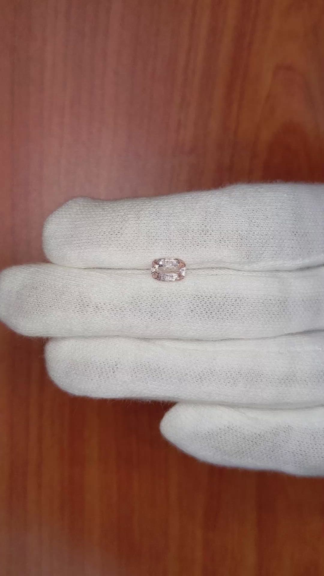 1.09 Ct. Peach Sapphire from Ceylon (Sri Lanka) Size Video