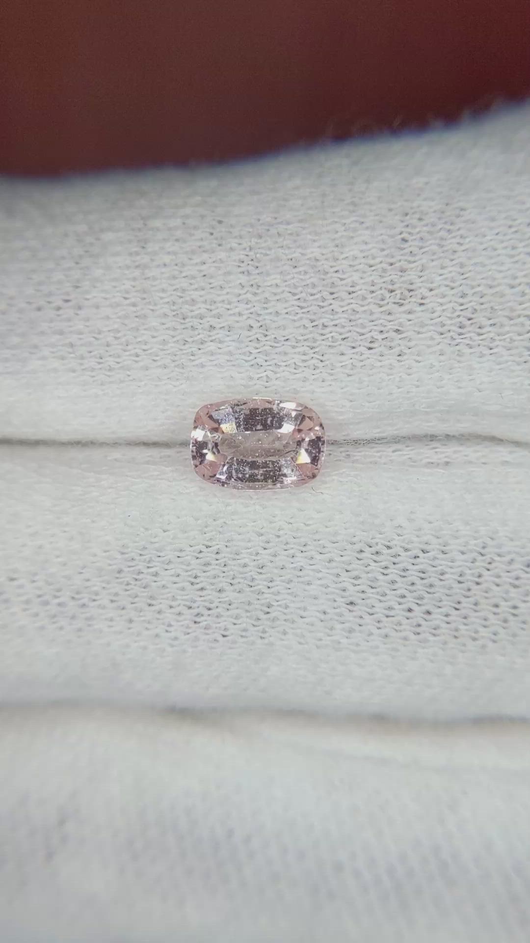 1.09 Ct. Peach Sapphire from Ceylon (Sri Lanka) Size Video