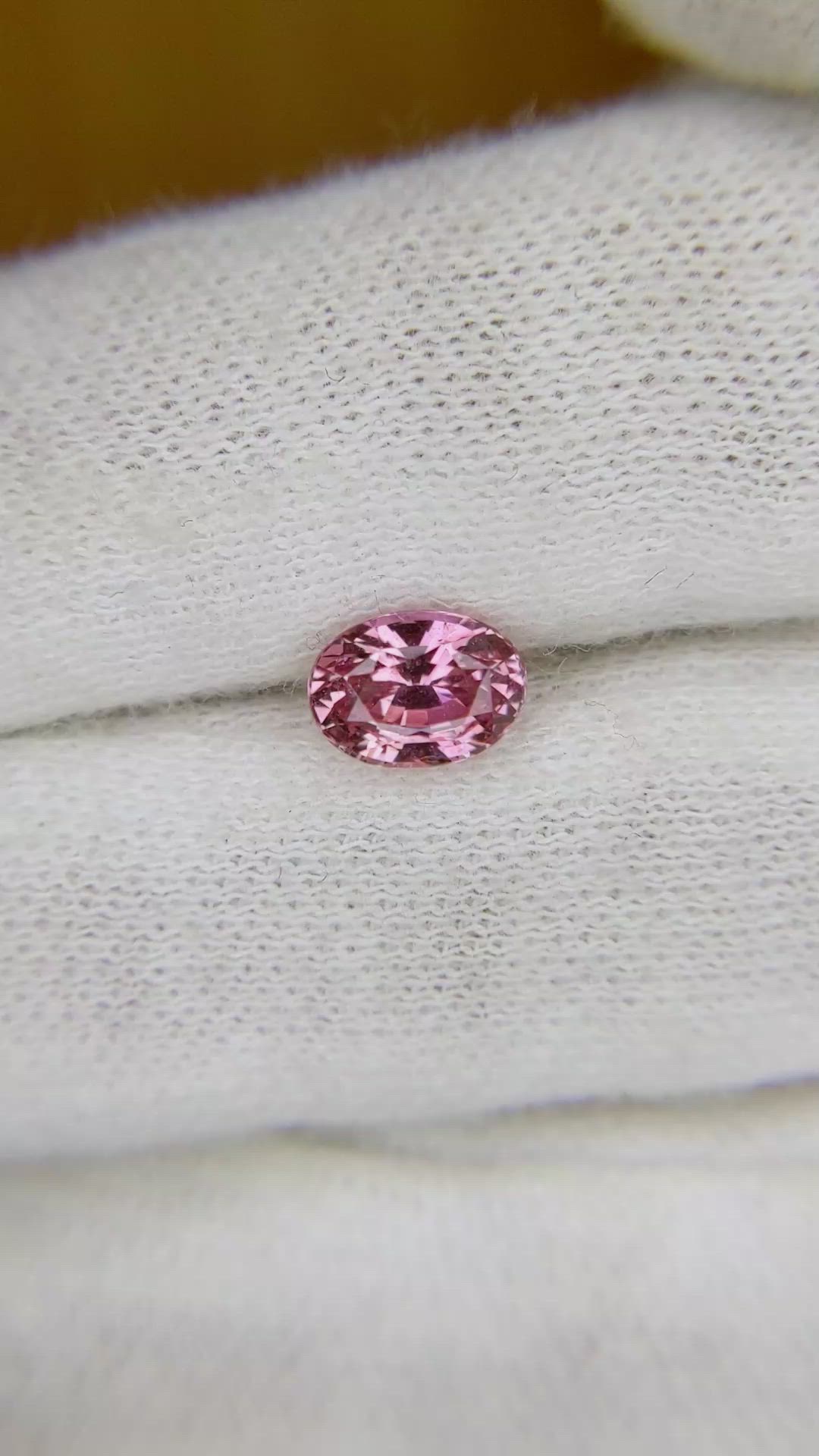1.43 Ct. Reddish Pink Sapphire from Ceylon (Sri Lanka) Size Video