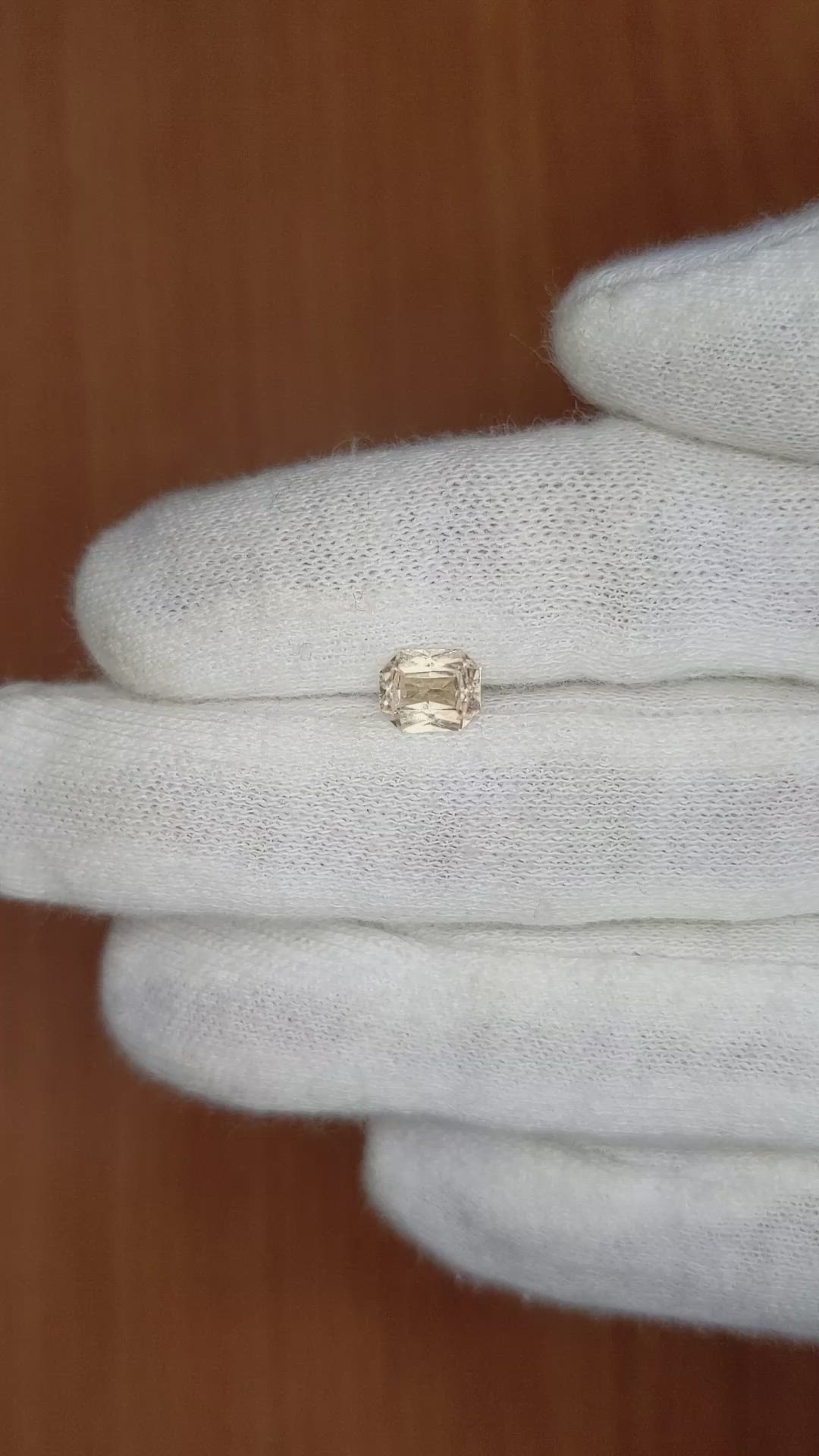 0.99 Ct. Peach Sapphire from Ceylon (Sri Lanka) Size Video