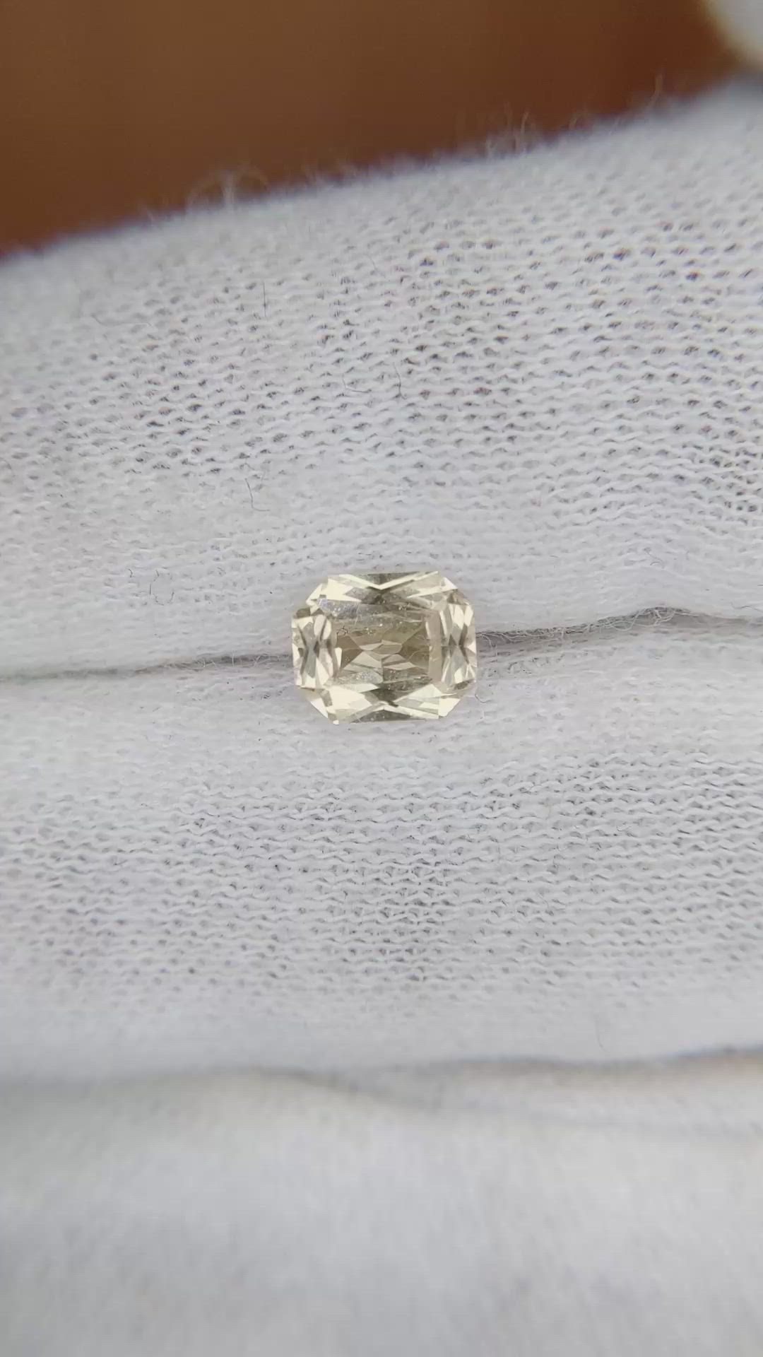 0.99 Ct. Peach Sapphire from Ceylon (Sri Lanka) Size Video