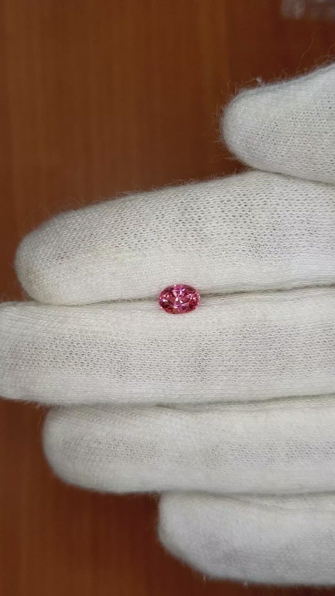 0.82 Ct. Reddish Pink Sapphire from Ceylon (Sri Lanka) Size Video