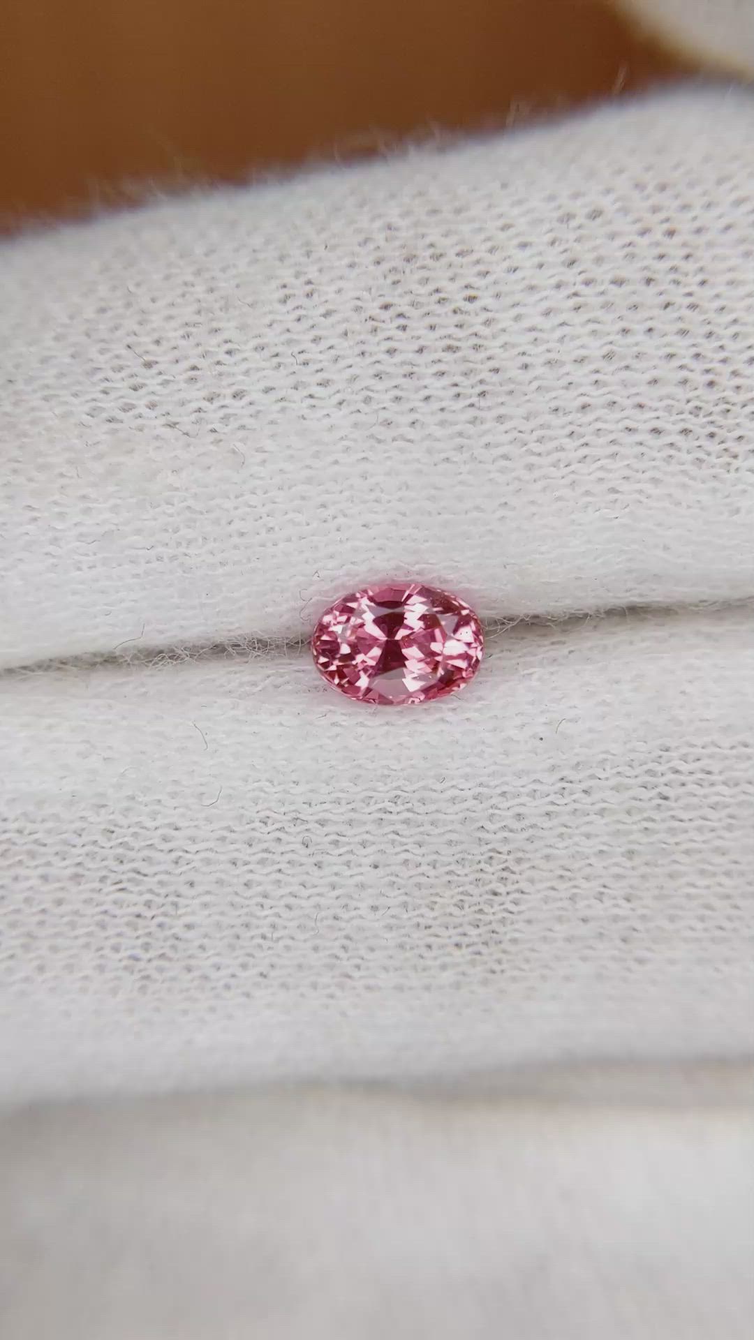 0.82 Ct. Reddish Pink Sapphire from Ceylon (Sri Lanka) Size Video