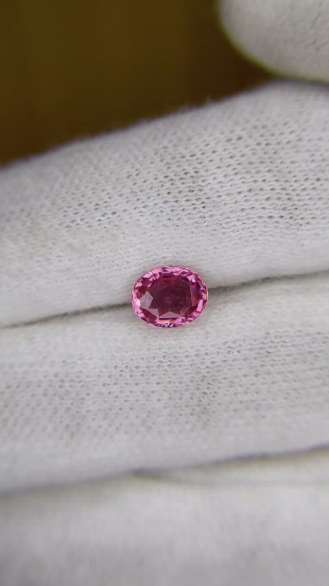 1.35 Ct. Reddish Pink Sapphire from Ceylon (Sri Lanka) Size Video