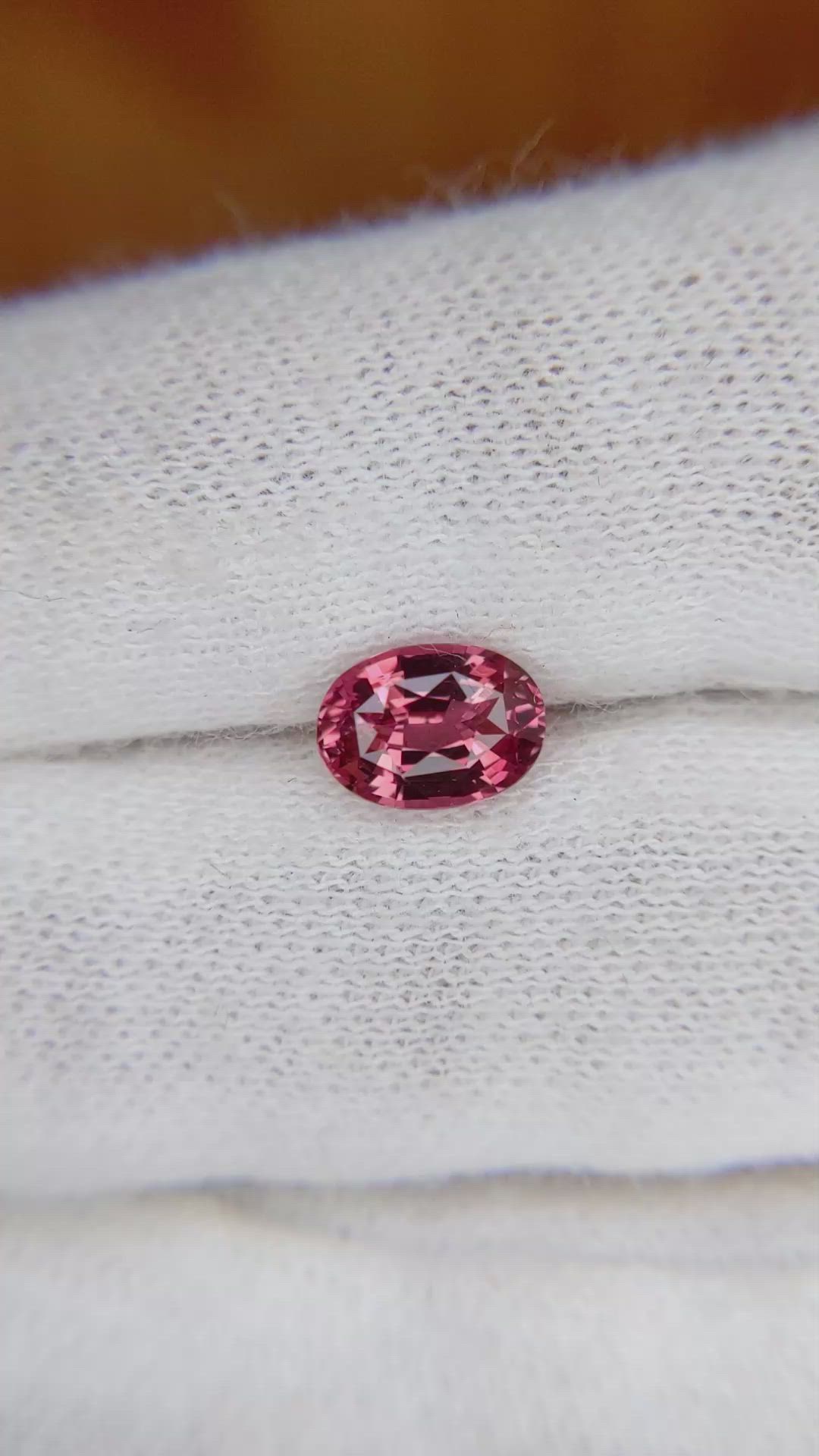 1.35 Ct. Reddish Pink Sapphire from Ceylon (Sri Lanka) Size Video