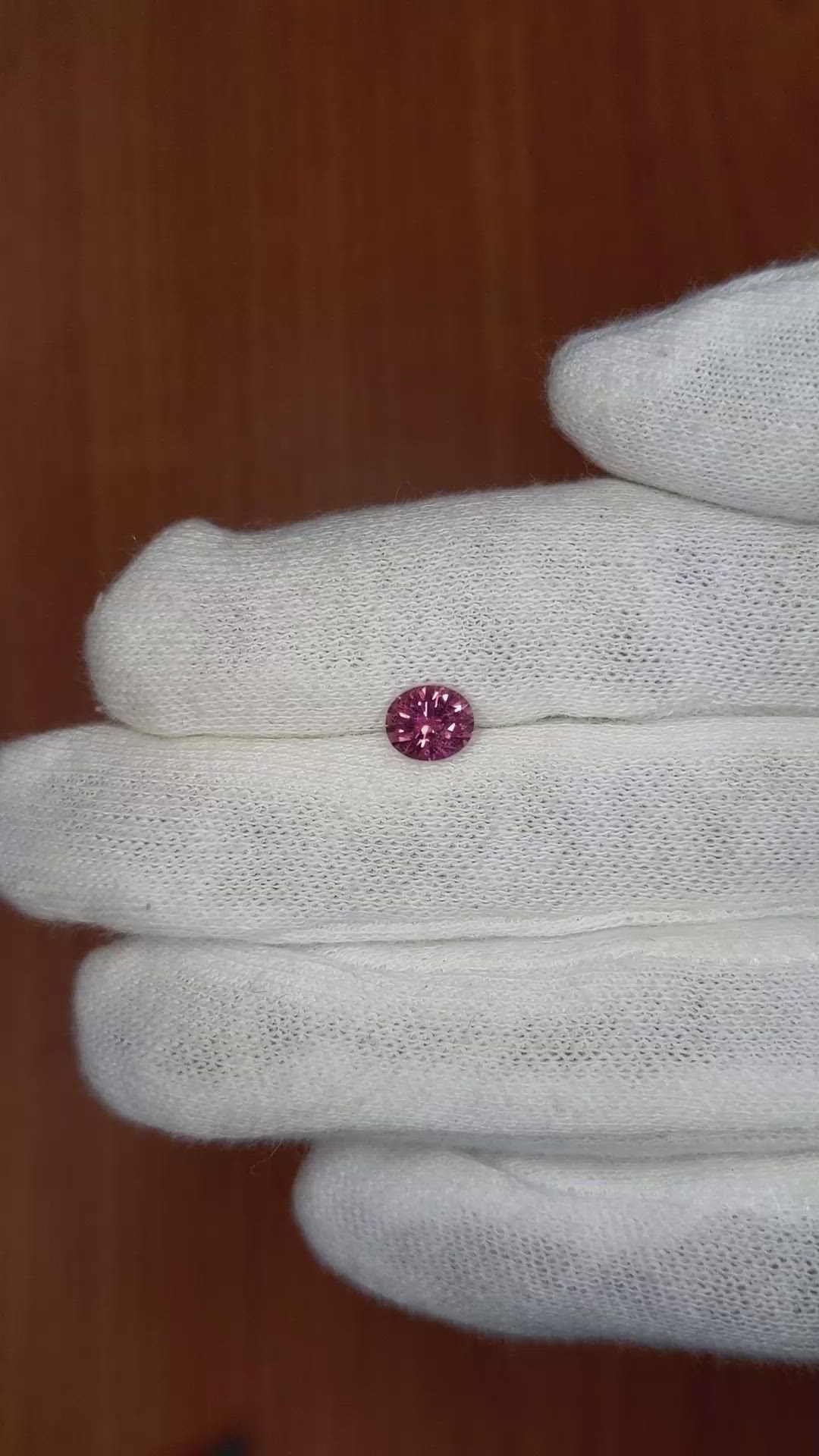 0.98 Ct. Reddish Pink Sapphire from Madagascar Size Video