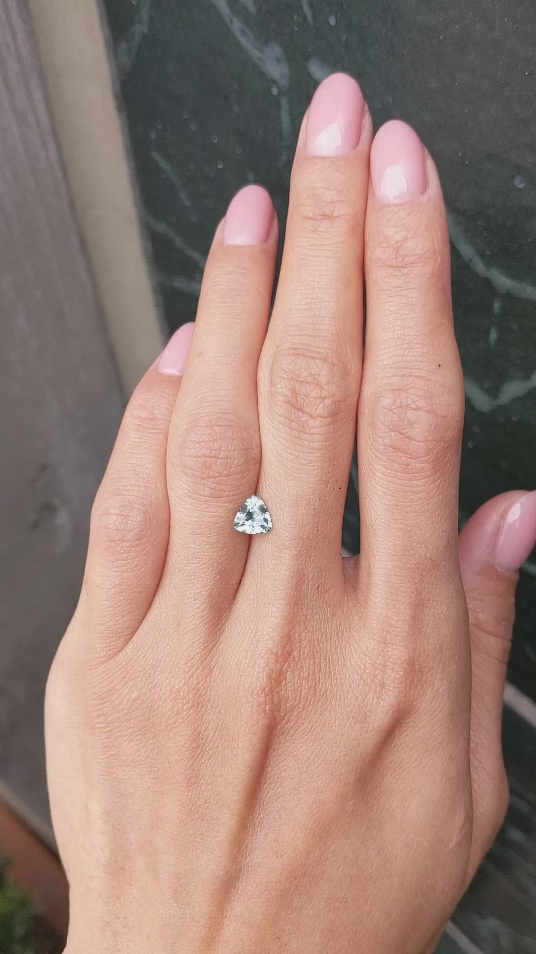 1.02 Ct. Greenish Blue Sapphire from Montana Size Video