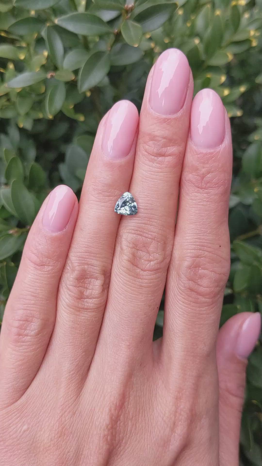 1.02 Ct. Greenish Blue Sapphire from Montana Size Video