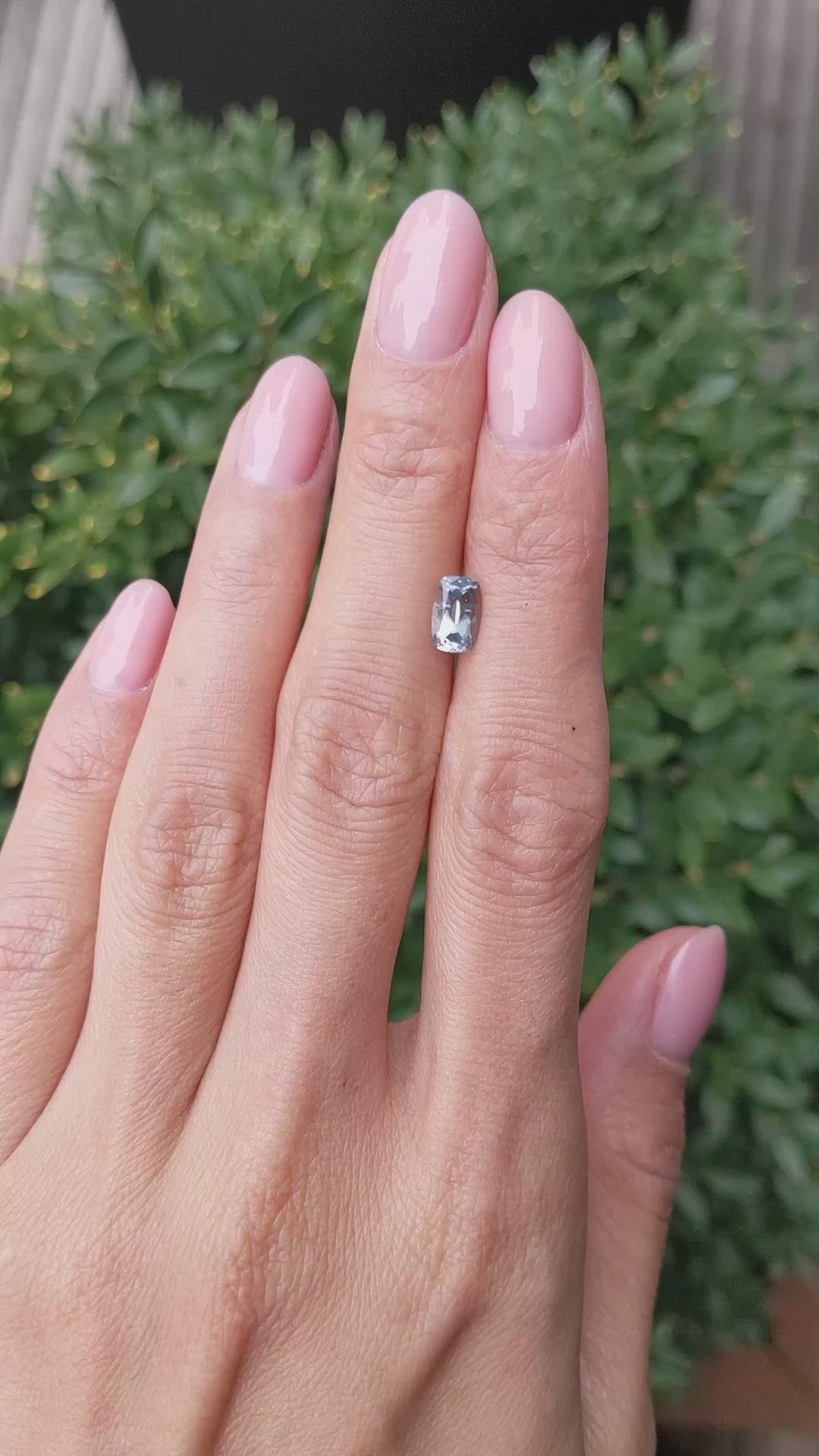 1.18 Ct. Bluish Green Sapphire from Montana Size Video